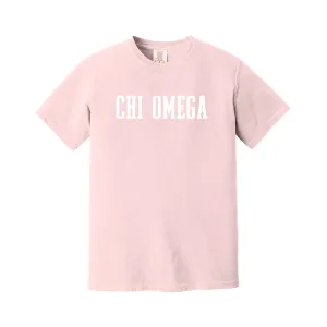Chi Omega Heavyweight Short Sleeve T-shirt - Comfort Colors Sorority Tee