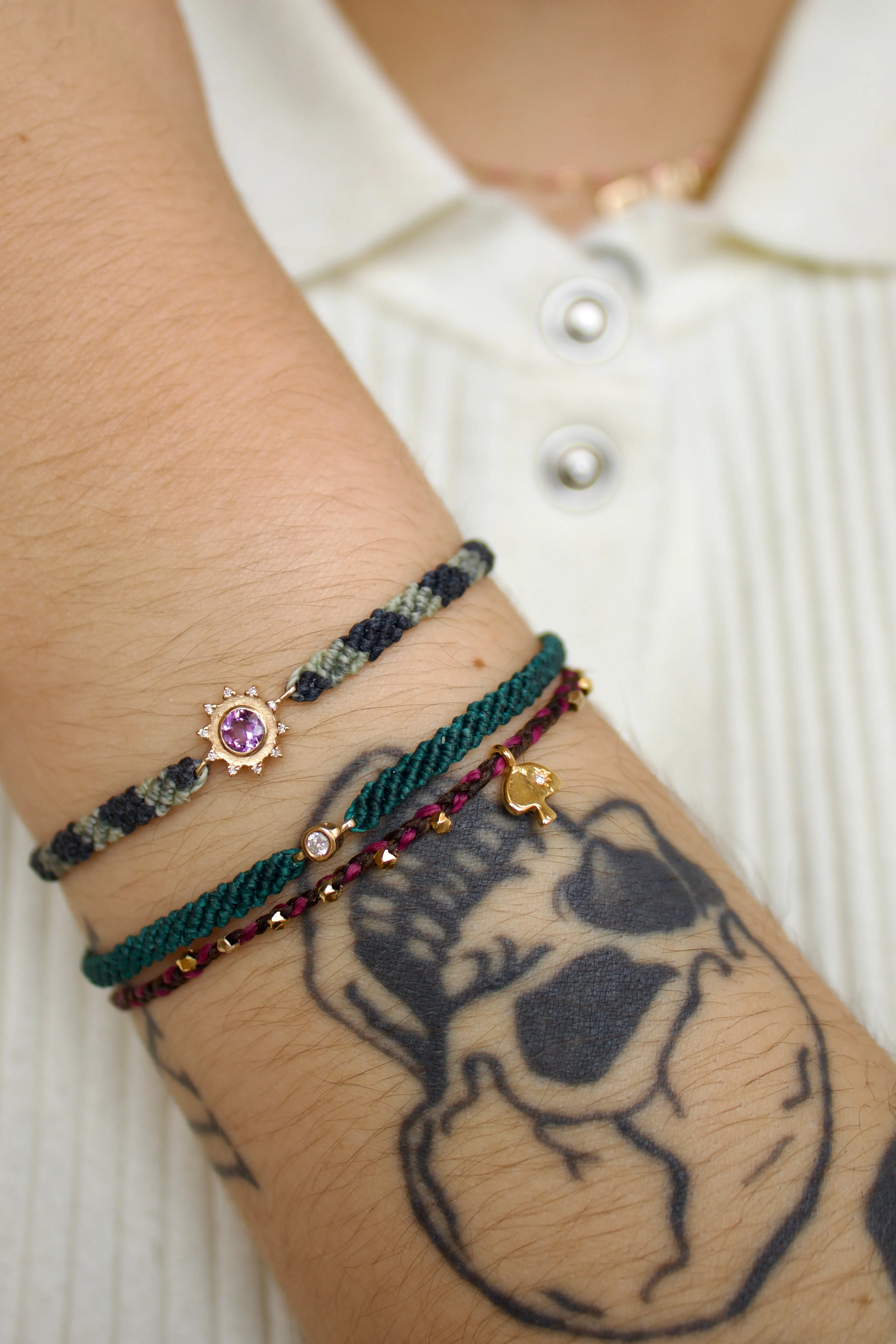 Classic Diamond Bracelet in Mallard Green