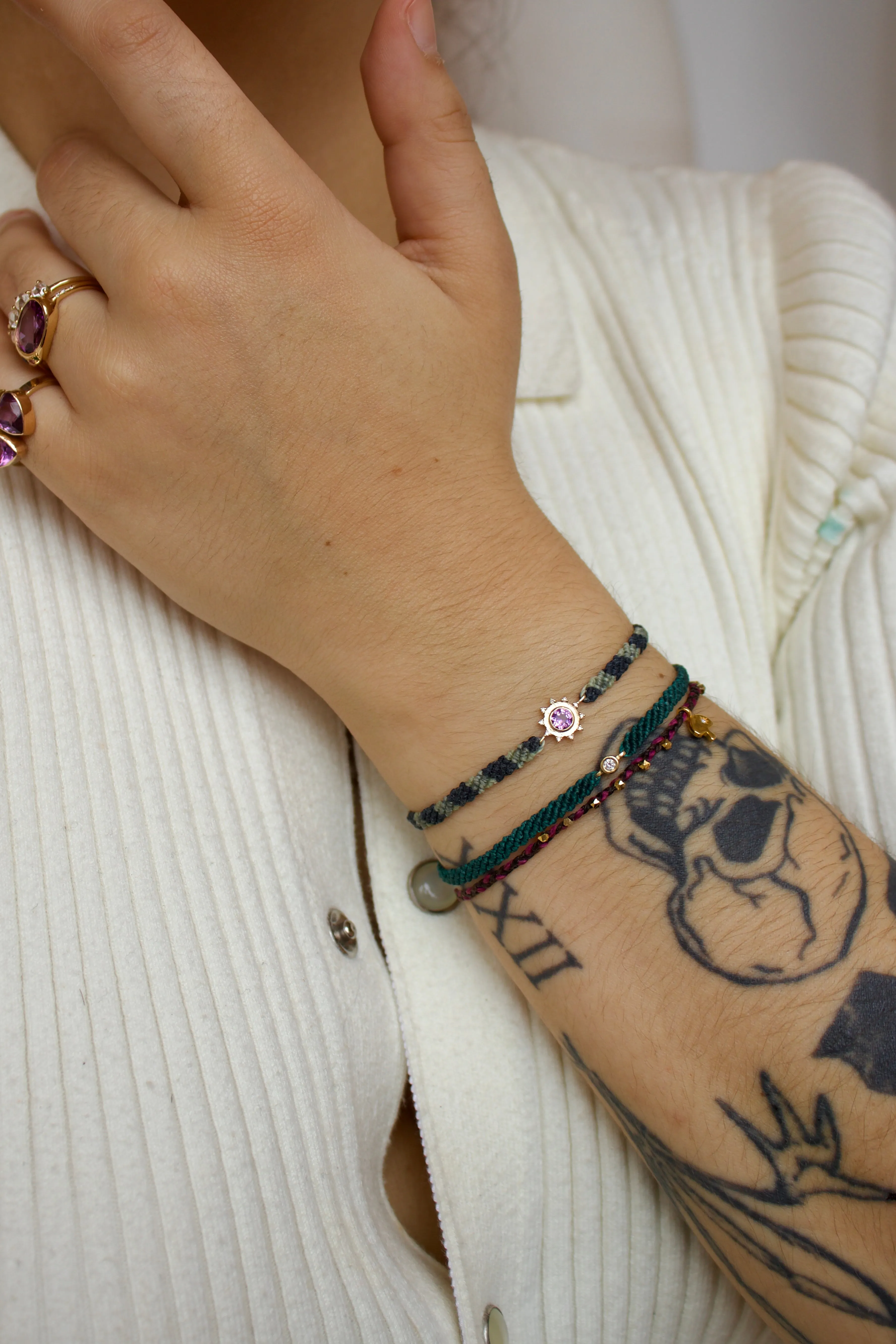 Classic Diamond Bracelet in Mallard Green
