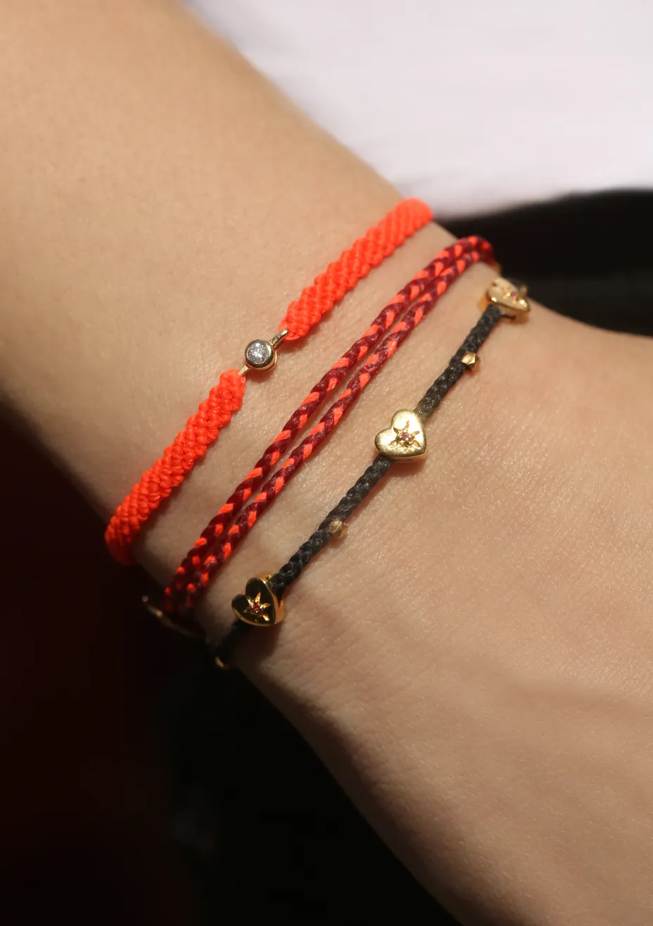 Classic Diamond Bracelet in Neon Red