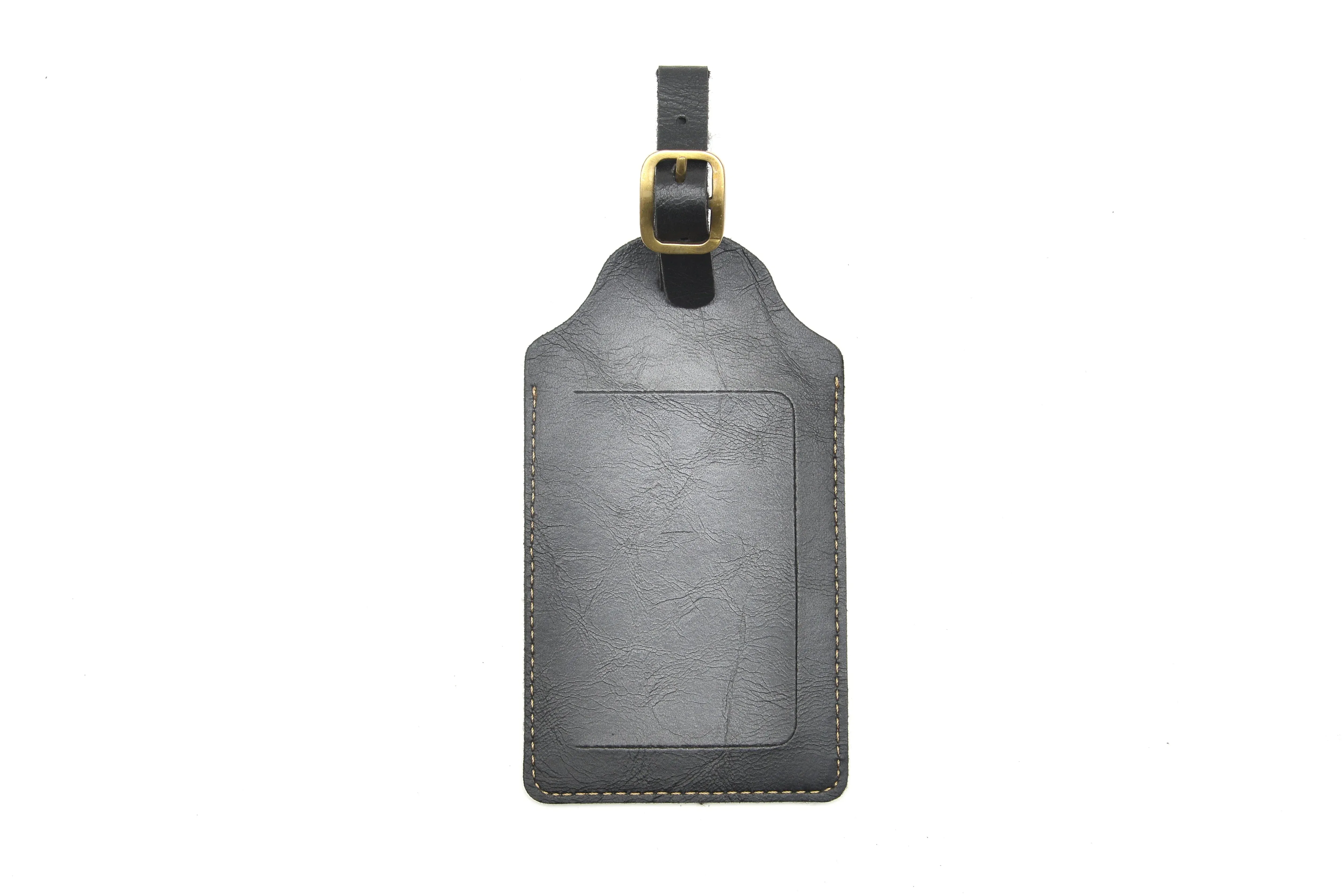 Classy Leather Customized Luggage Tag (Black)