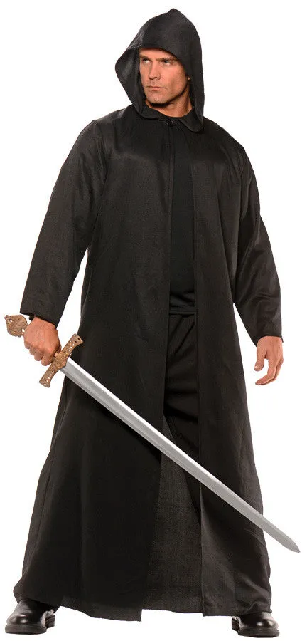 Cloak Black Faux Leather Adult Adult Unisex Costume