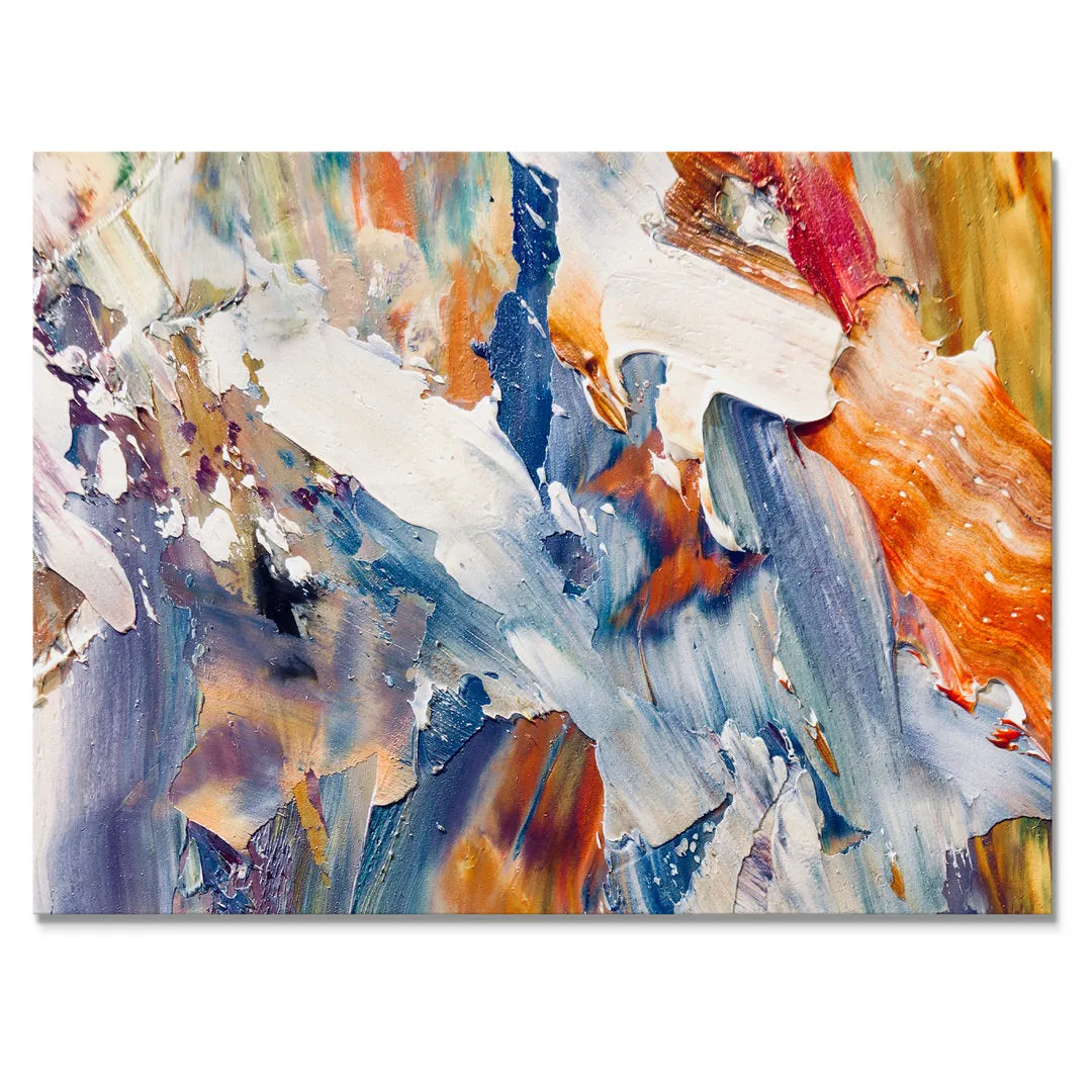 Colorful Abstract Painting Strokes XII - Print on Canvas Wrought Studio™ Size: 8" H x 12" W x 1" D Format: Wrapped Canvas