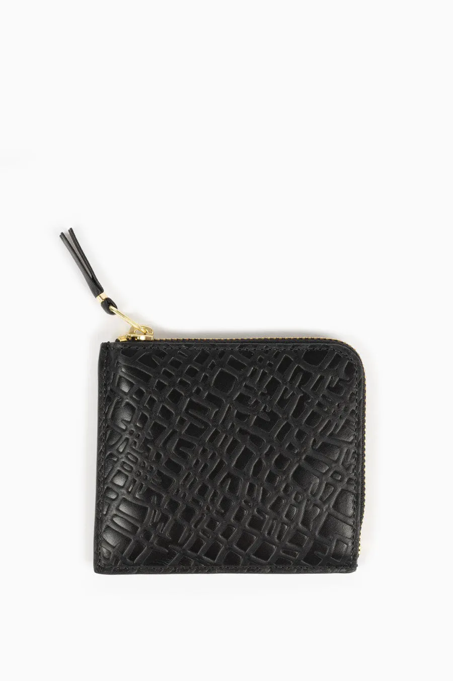 COMME DES GARCONS EMBOSSED ROOTS WALLET 3100 BLACK