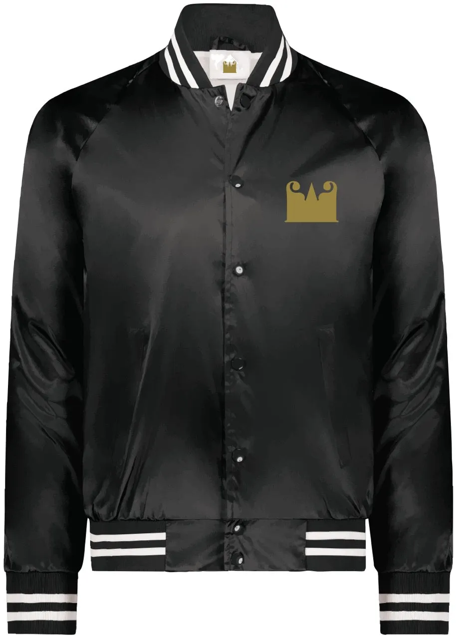 Consumerism Satin Baseball Varsity Jacket