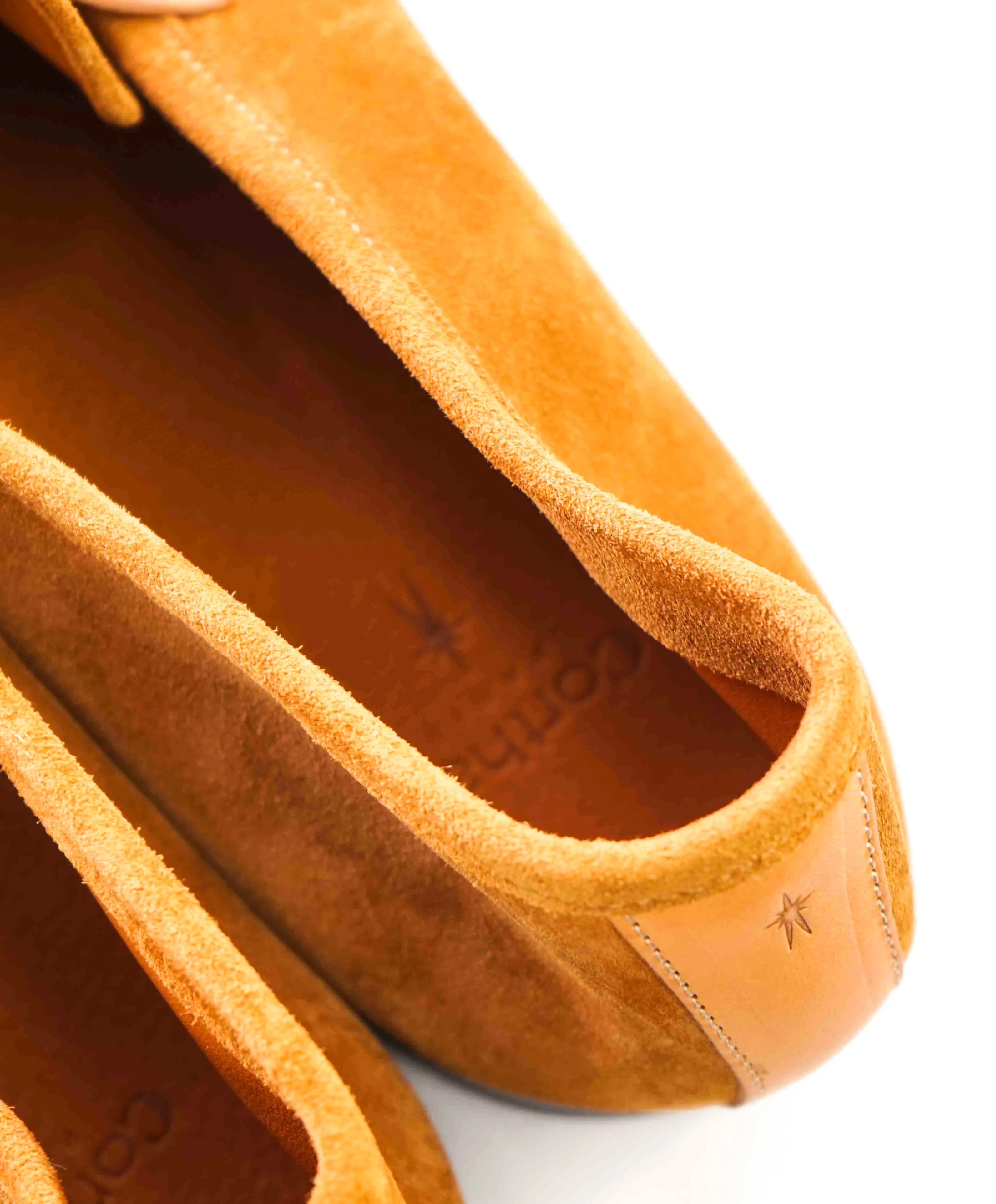 CORTHAY - Tobacco "VENETIAN Contrast PENNY LOAFER In Supple Suede - 11