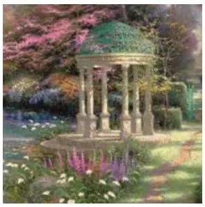Craft Buddy Paint by Numbers Thomas Kinkade Garden of Prayer Canvas Kit
