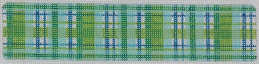 CU-08 - Cuff – Madras Single Pattern – greens, soft lime & pink