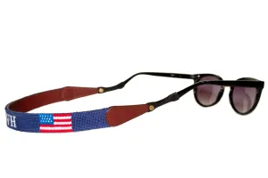 Custom American Flag Needlepoint Sunglass Straps