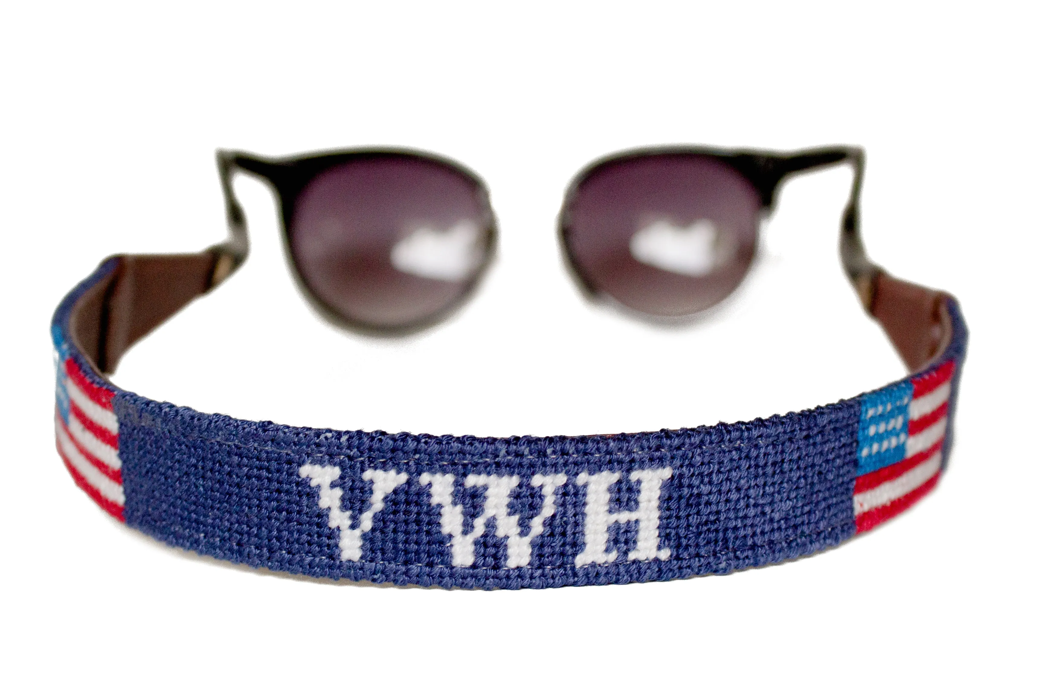 Custom American Flag Needlepoint Sunglass Straps