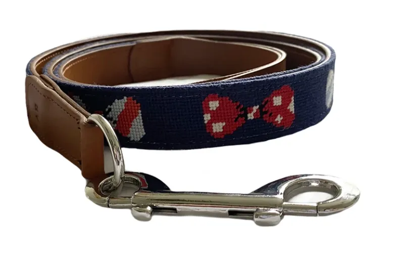 CUSTOM NEEDLEPOINT LEASH