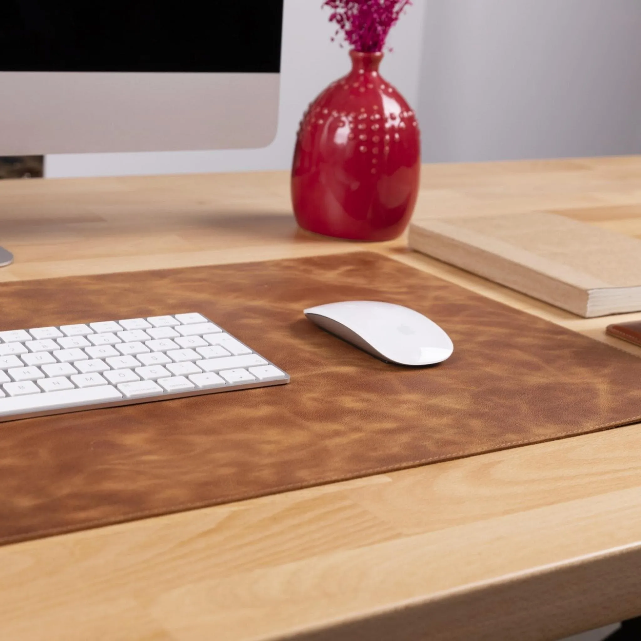 Customizable Full Grain Leather Desk Mat