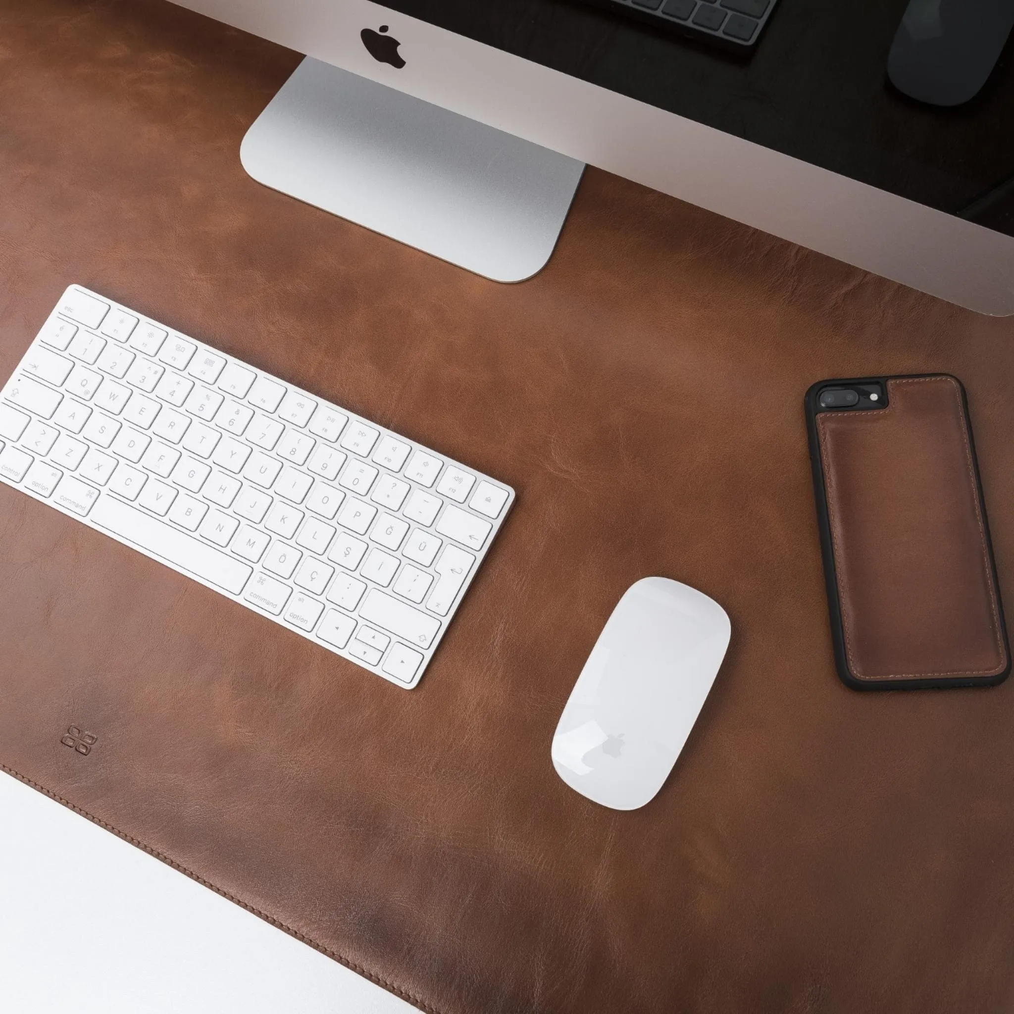 Customizable Full Grain Leather Desk Mat