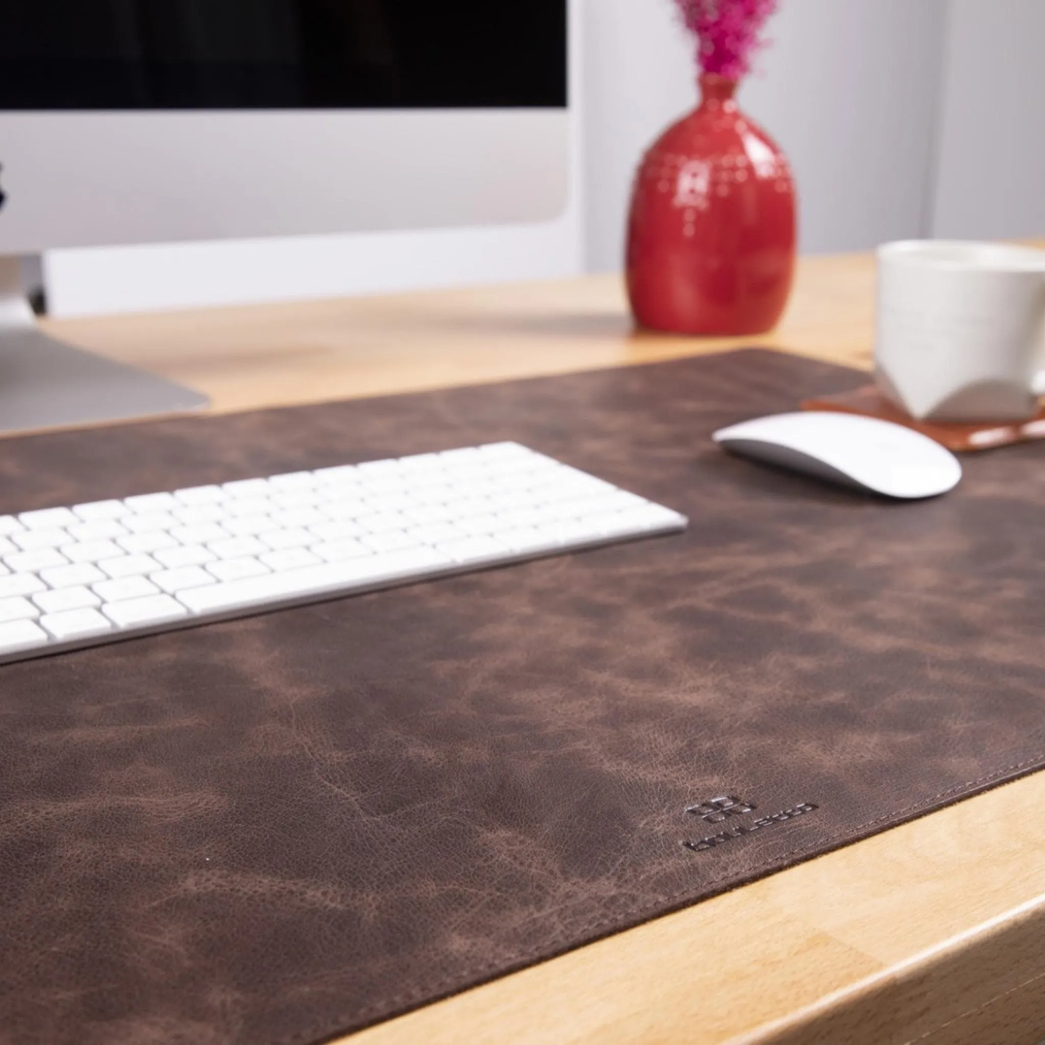 Customizable Full Grain Leather Desk Mat