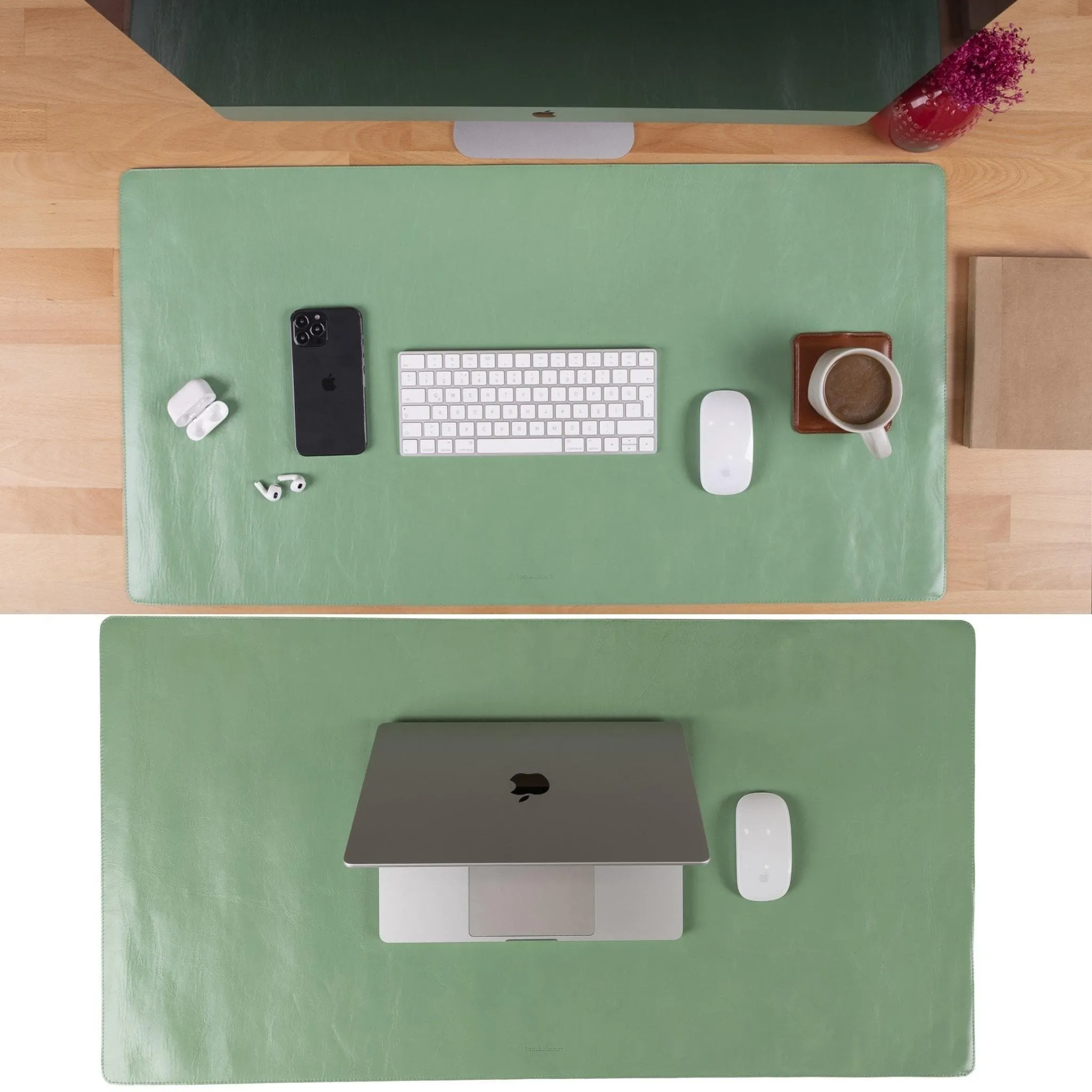 Customizable Full Grain Leather Desk Mat
