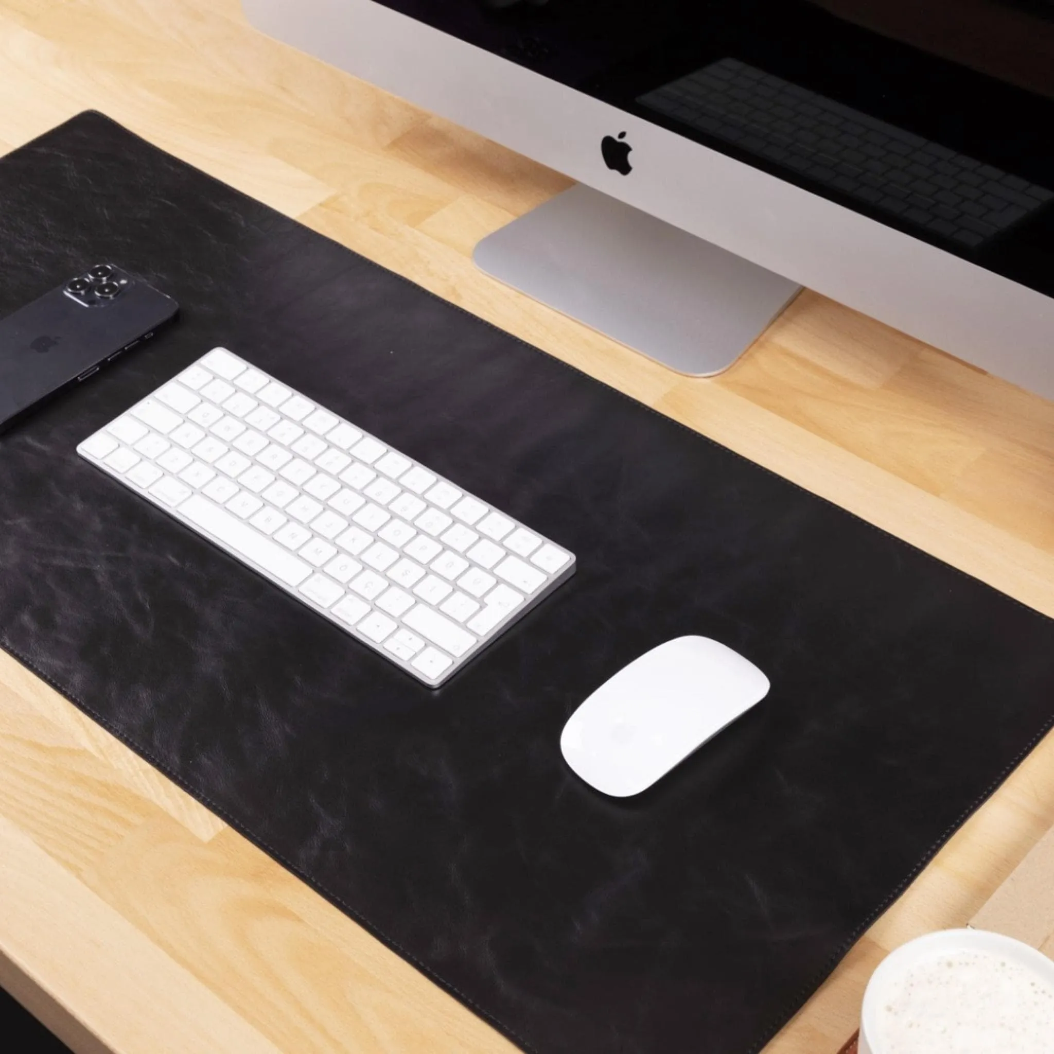 Customizable Full Grain Leather Desk Mat