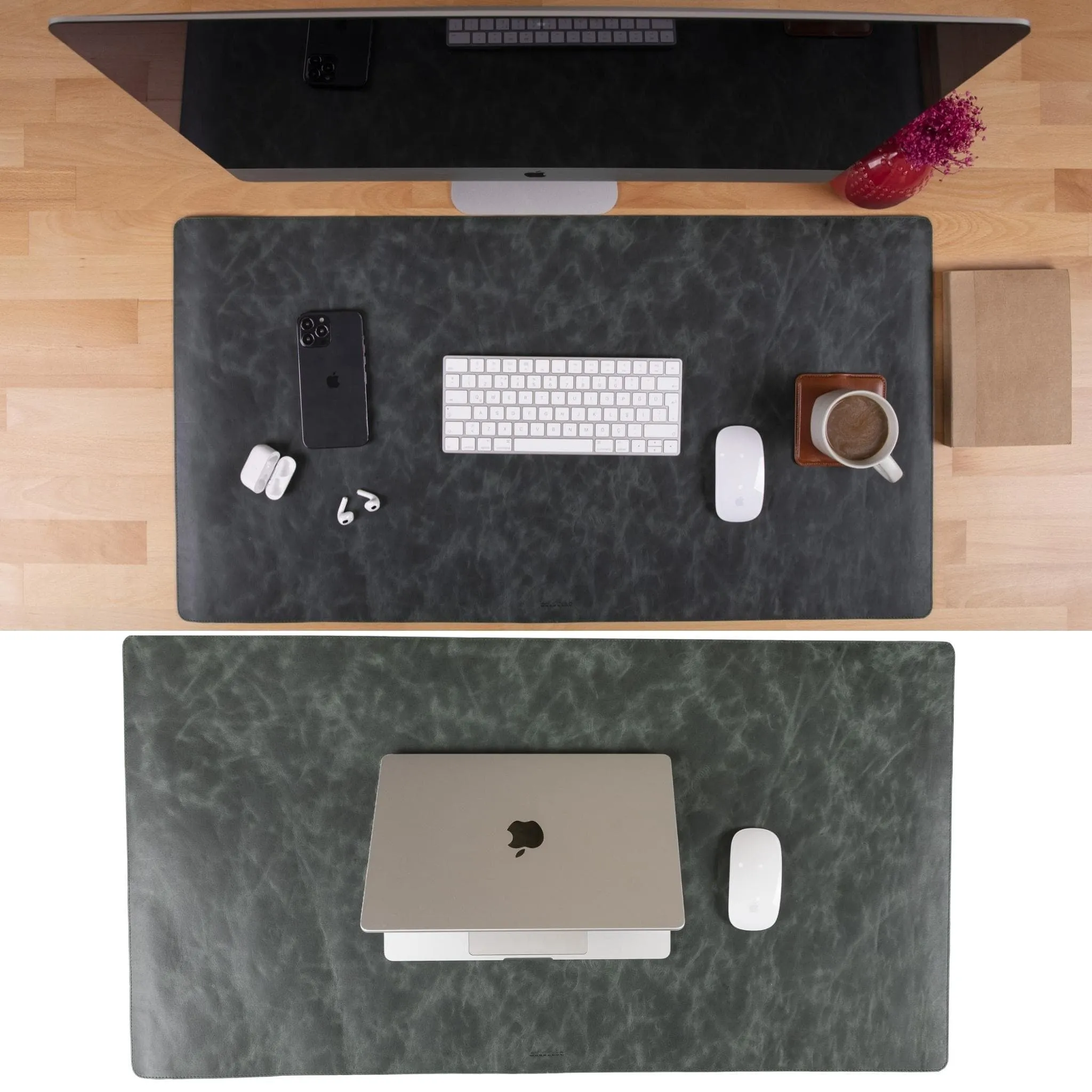 Customizable Full Grain Leather Desk Mat