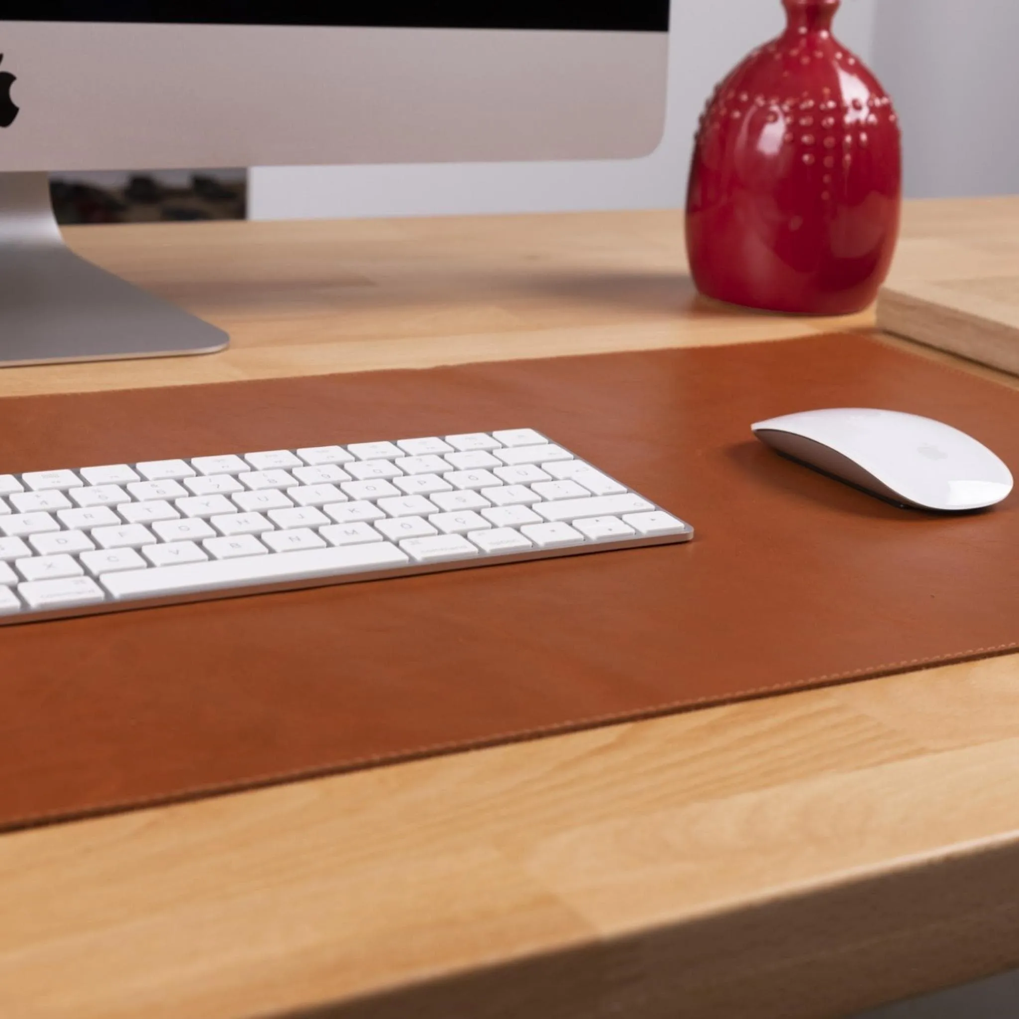 Customizable Full Grain Leather Desk Mat