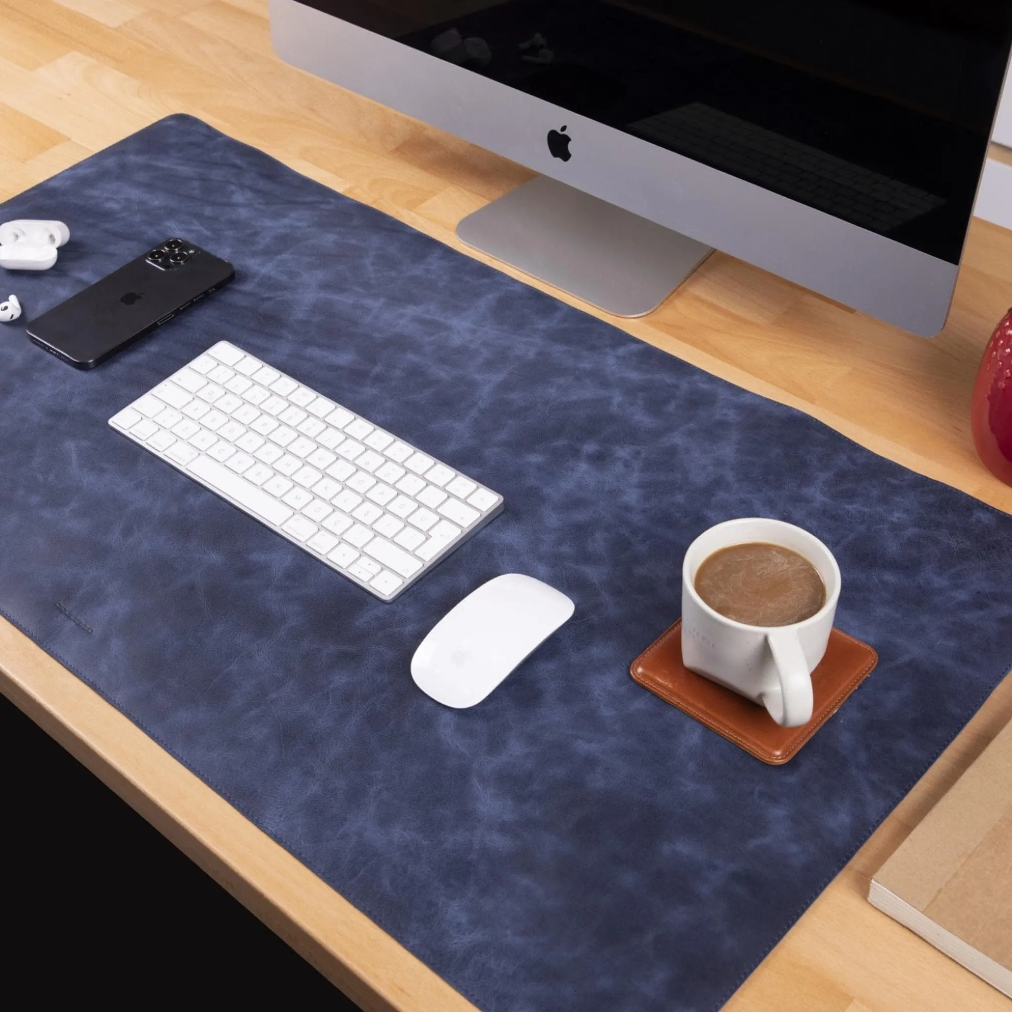 Customizable Full Grain Leather Desk Mat