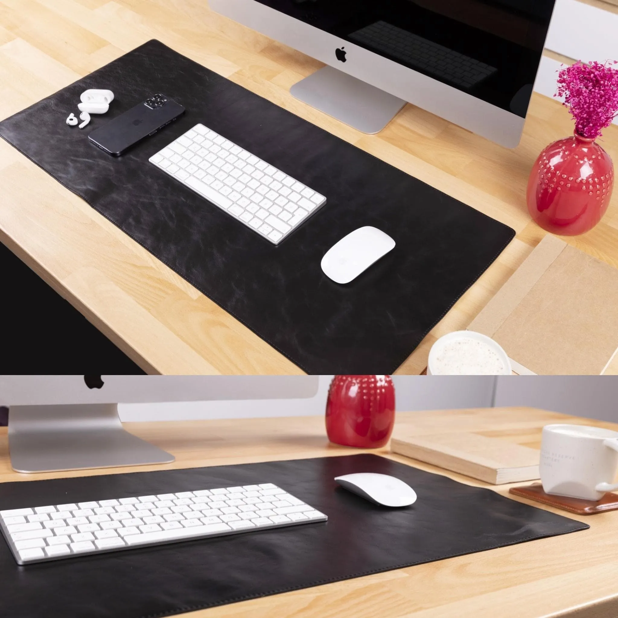 Customizable Full Grain Leather Desk Mat