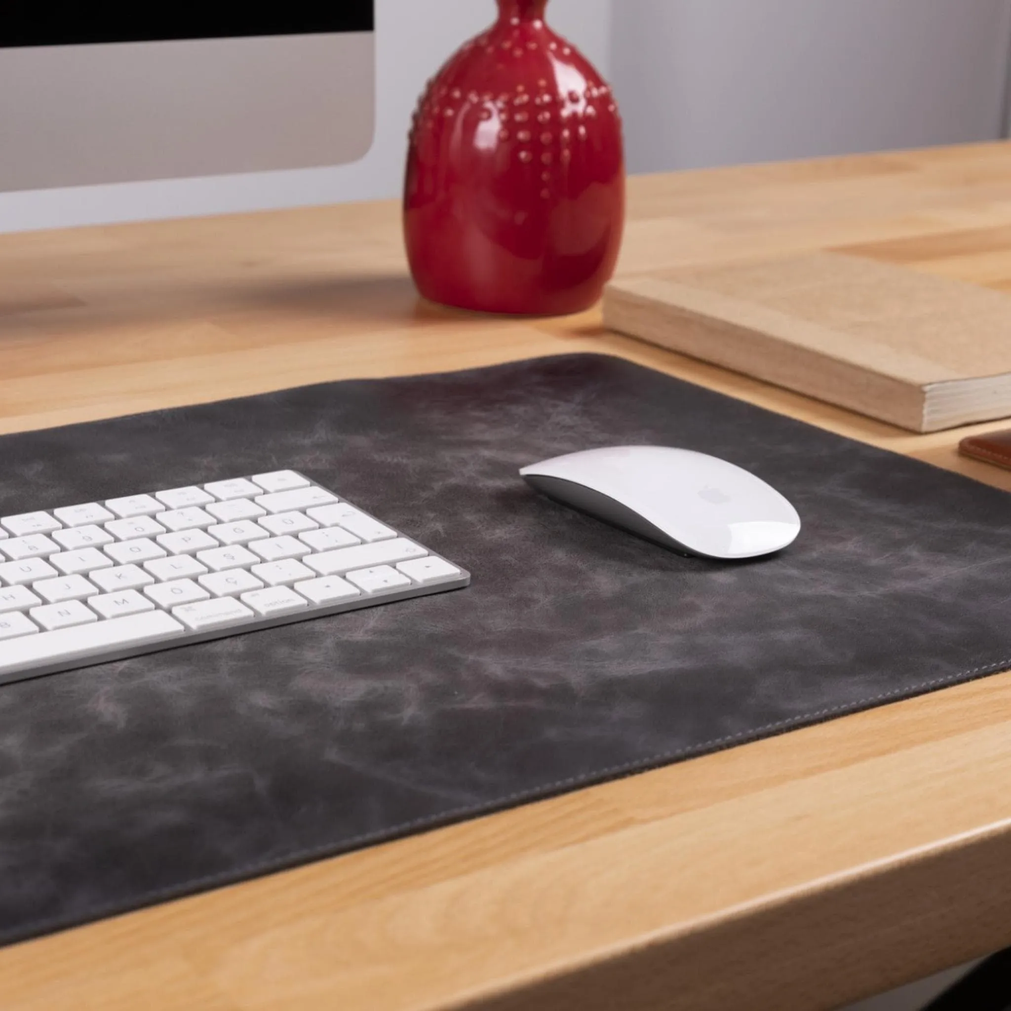 Customizable Full Grain Leather Desk Mat