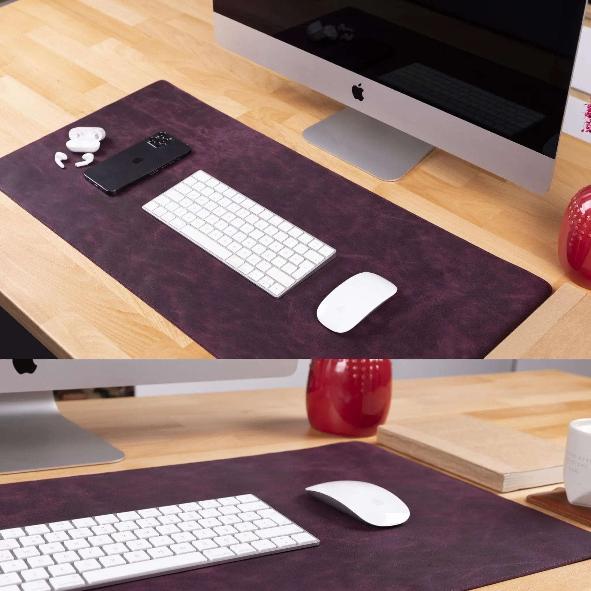 Customizable Full Grain Leather Desk Mat