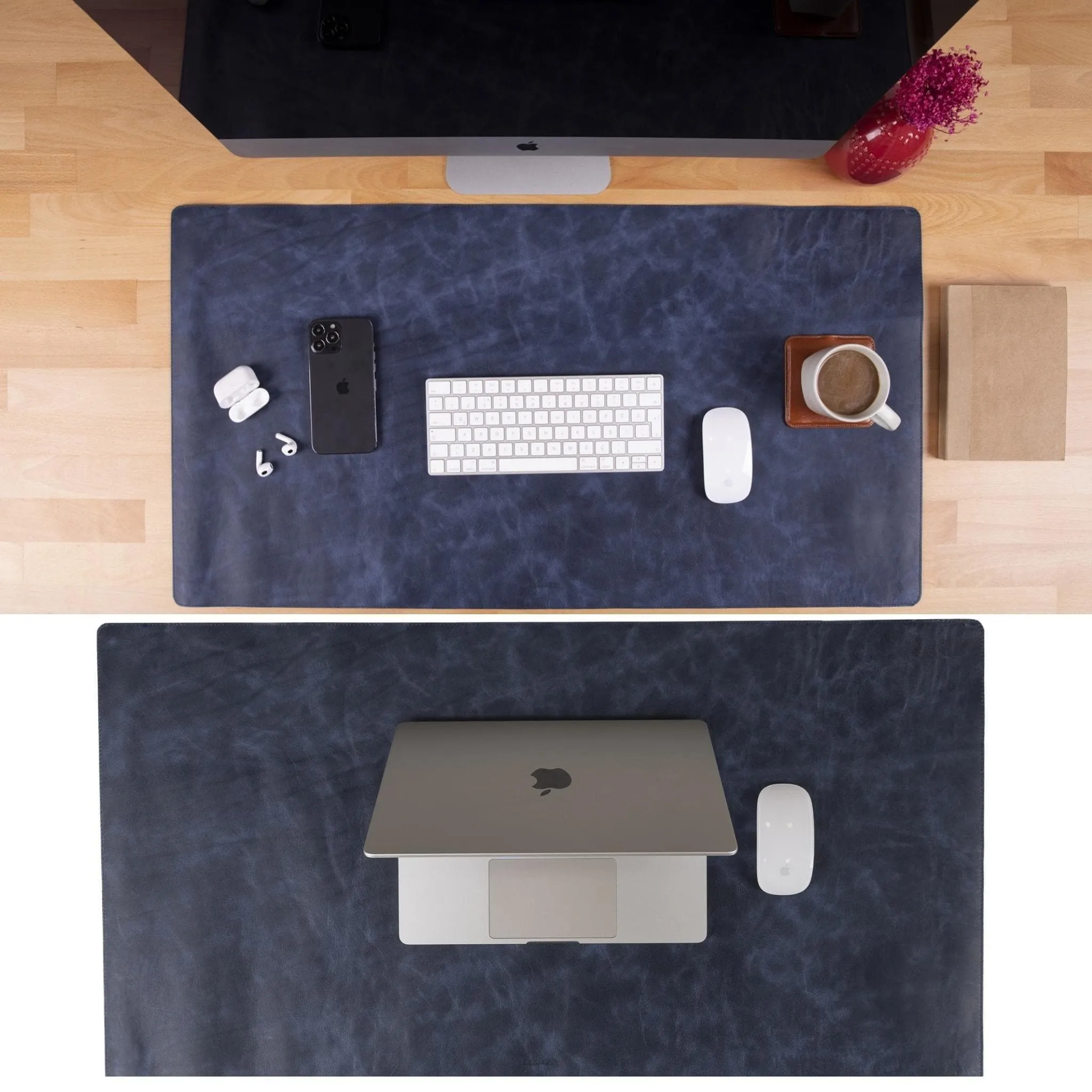 Customizable Full Grain Leather Desk Mat