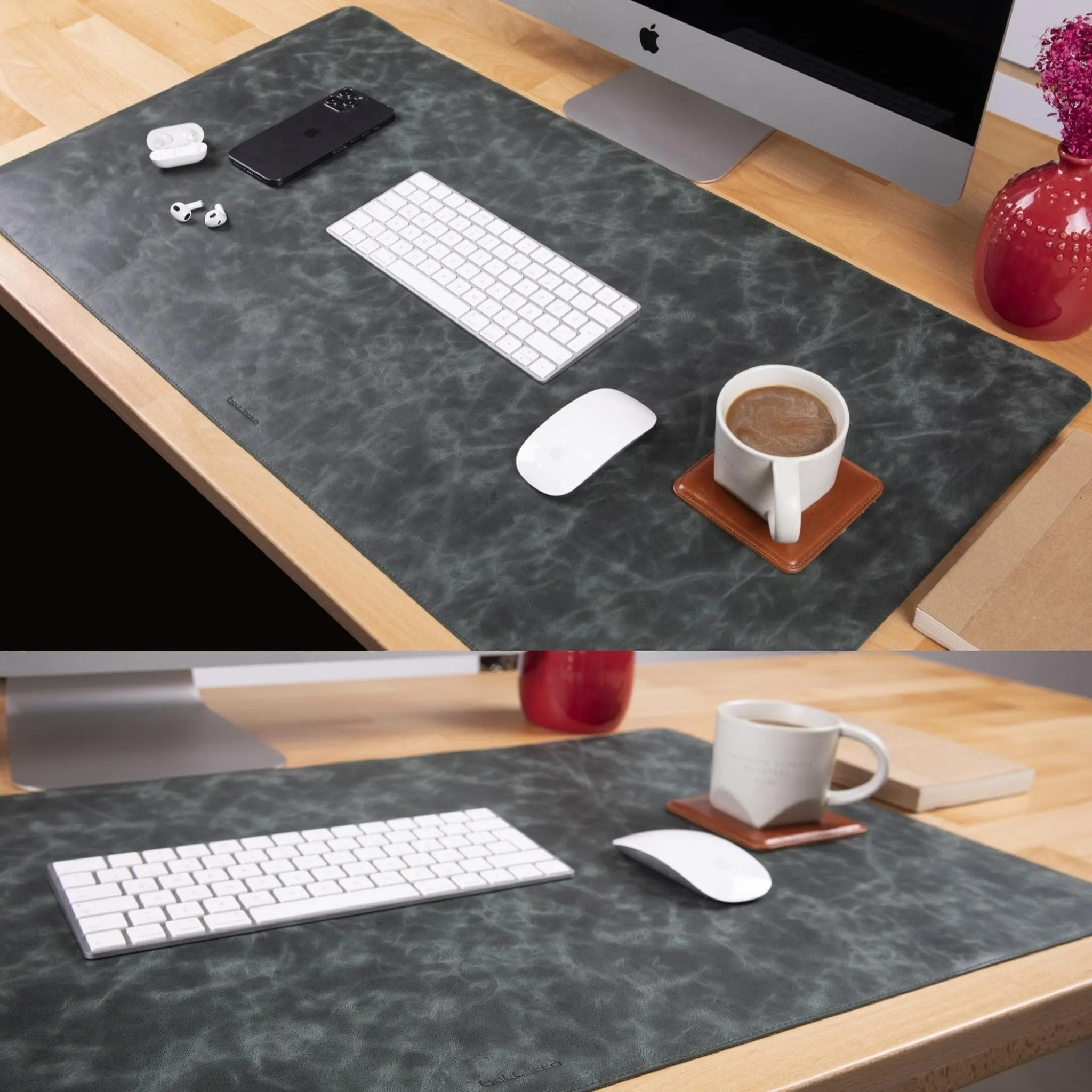 Customizable Full Grain Leather Desk Mat