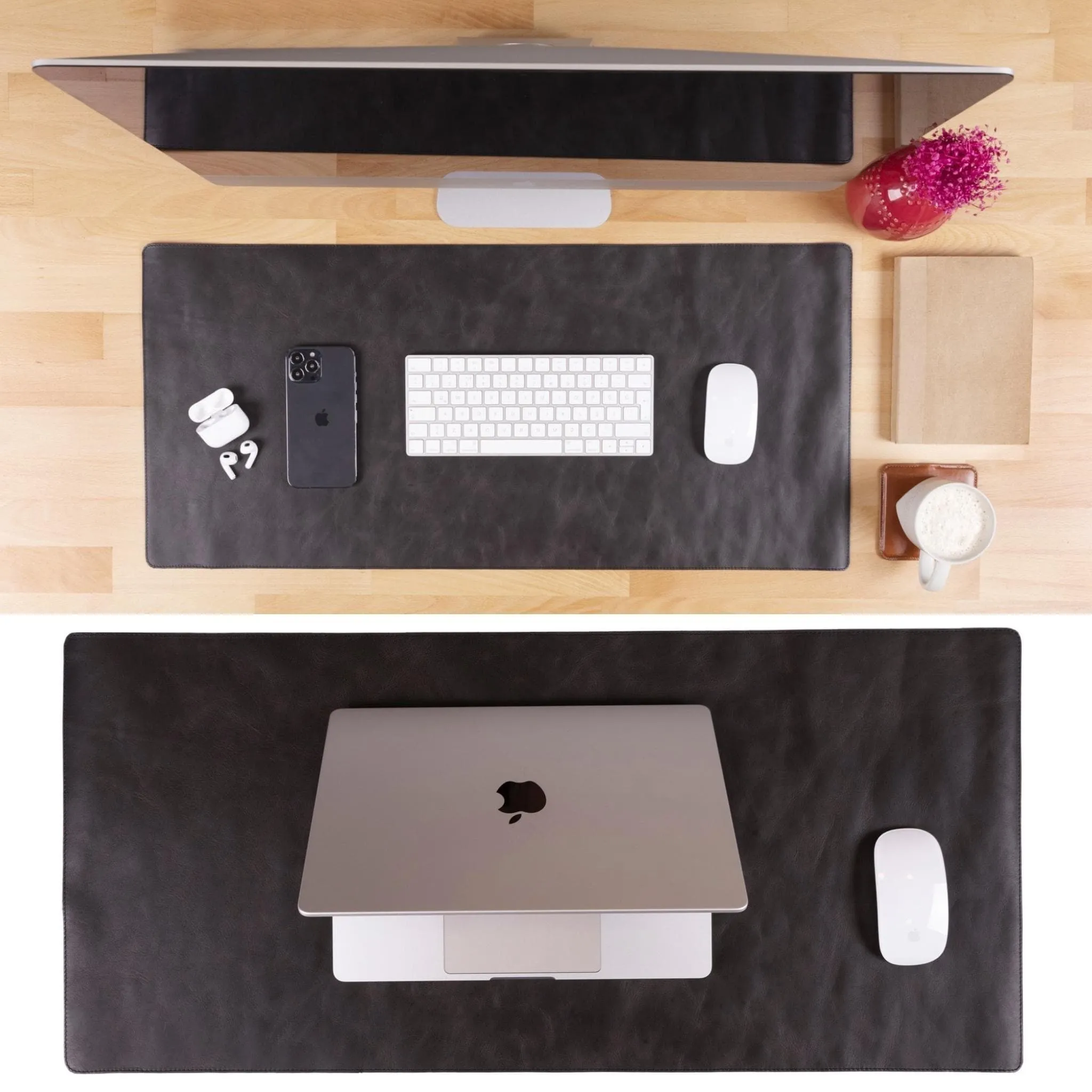 Customizable Full Grain Leather Desk Mat