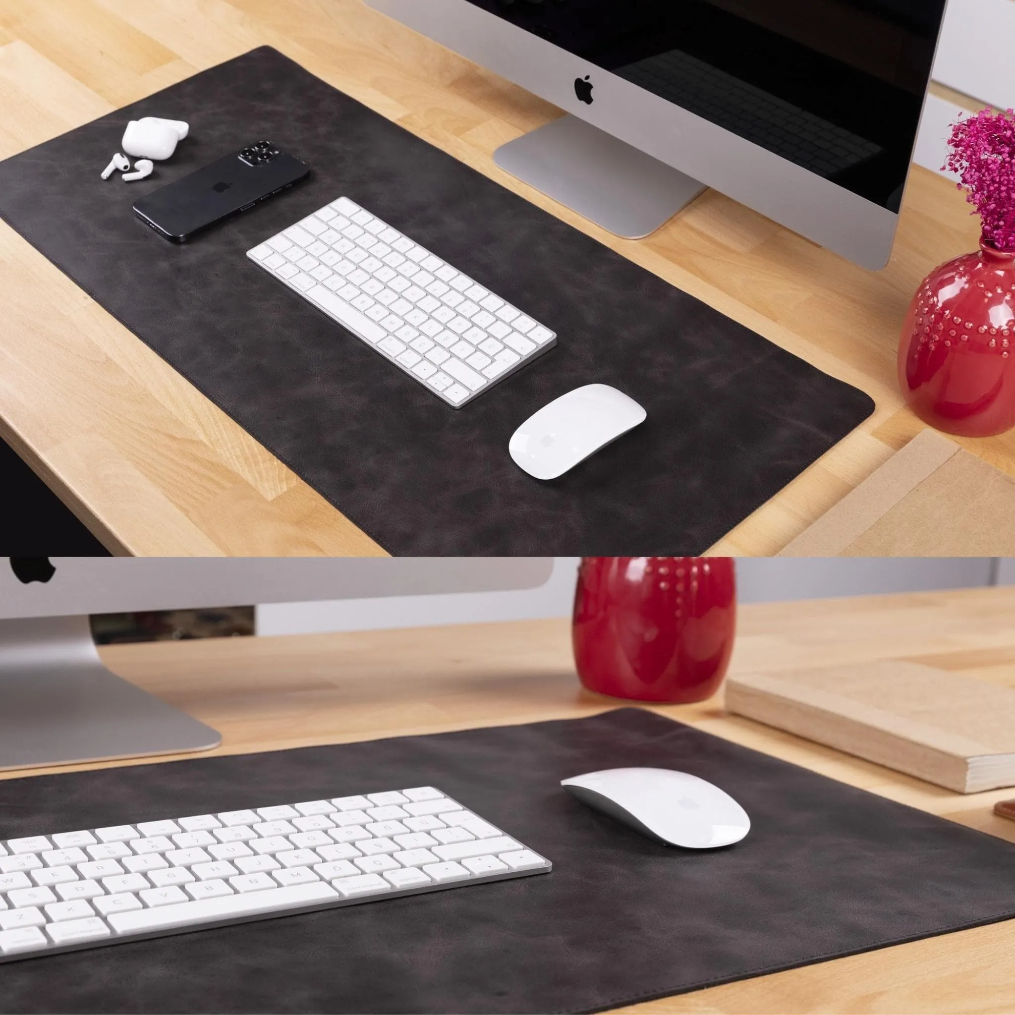 Customizable Full Grain Leather Desk Mat