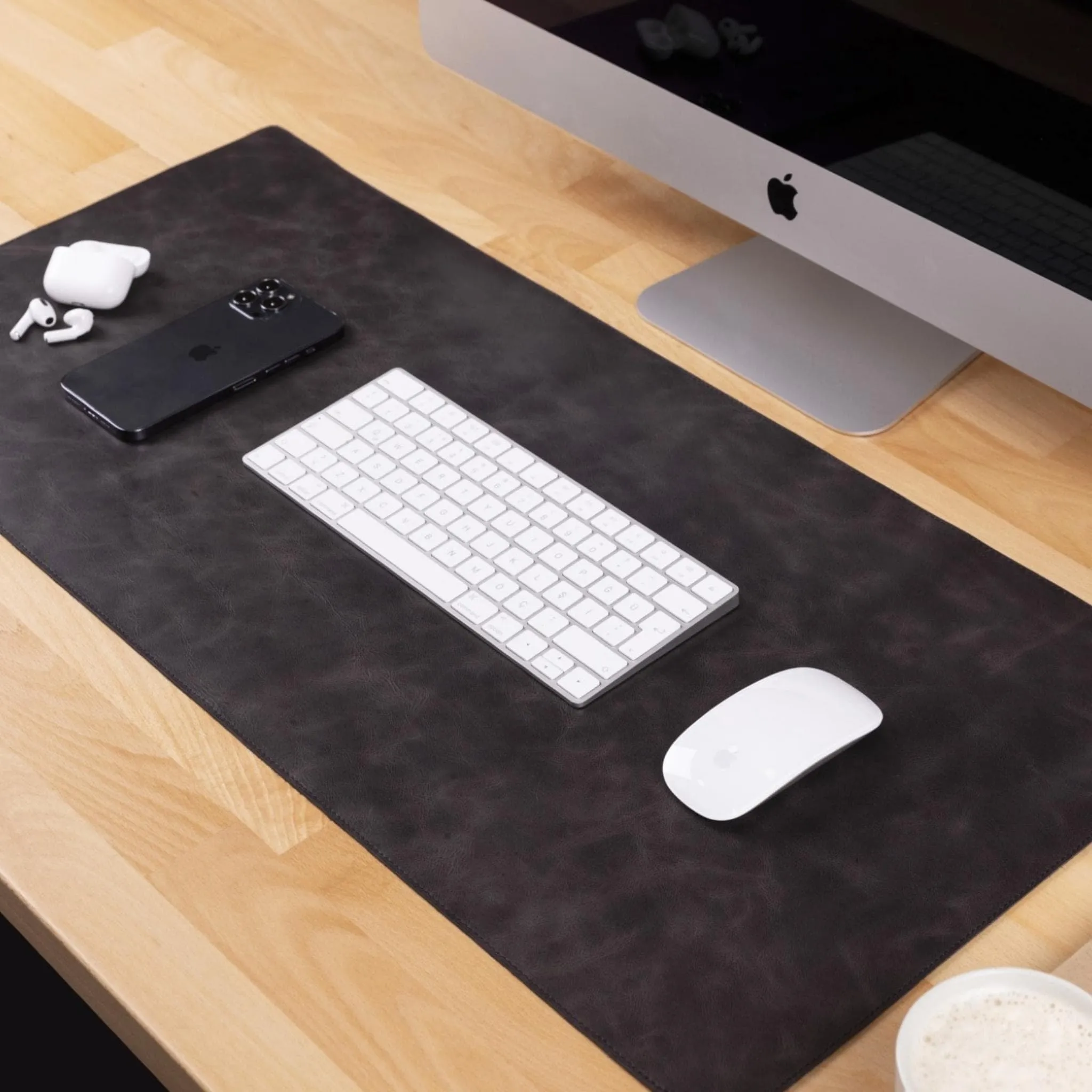 Customizable Full Grain Leather Desk Mat