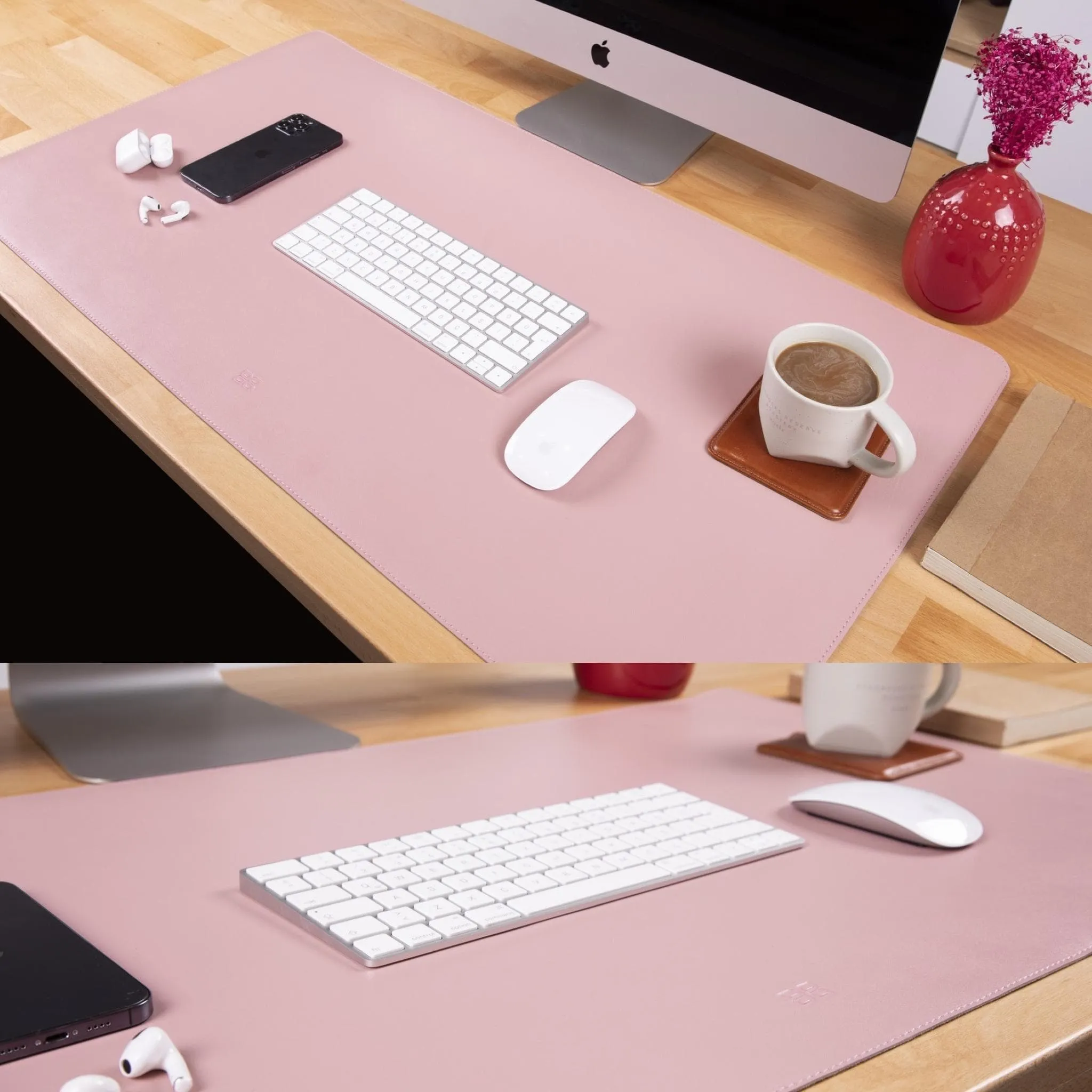 Customizable Full Grain Leather Desk Mat