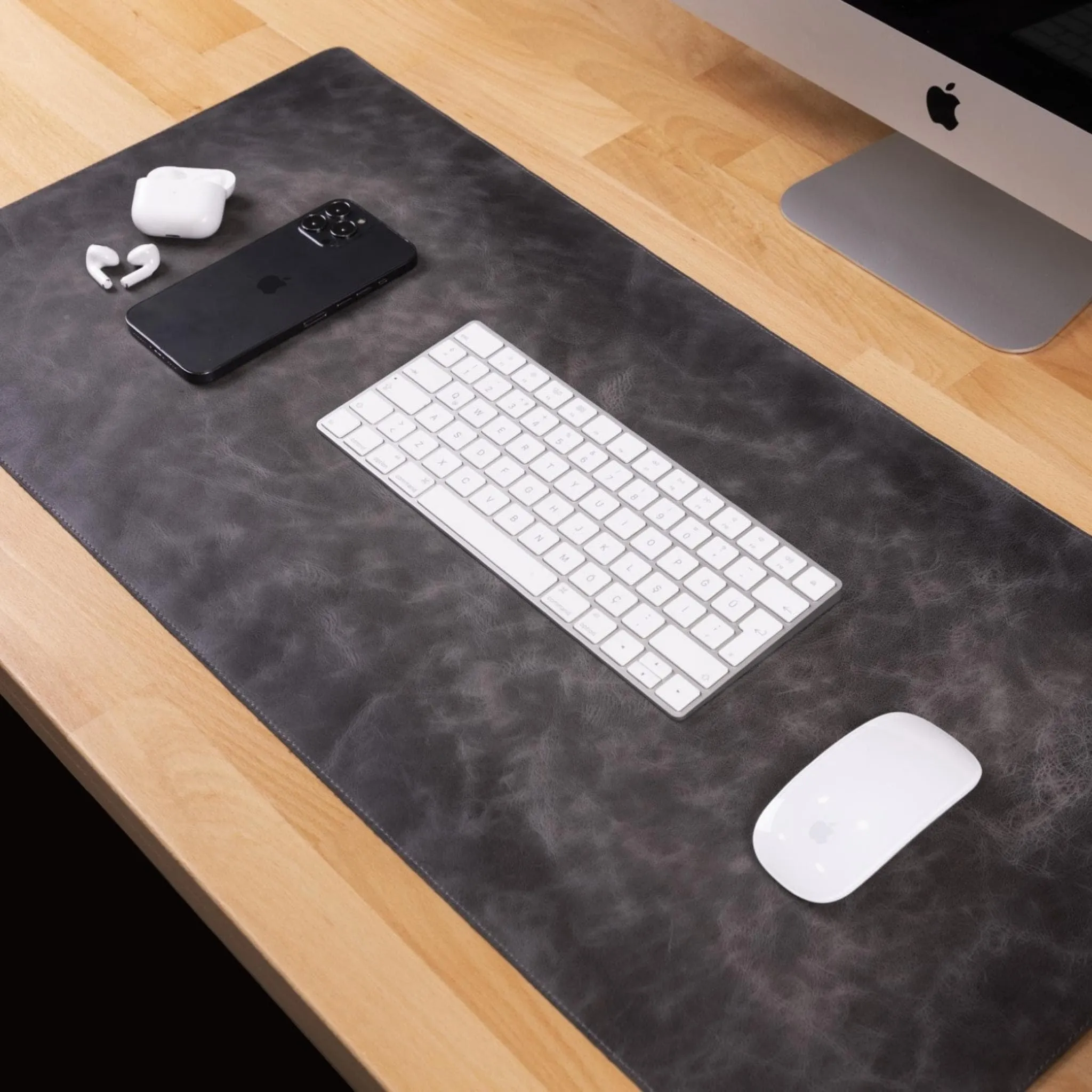 Customizable Full Grain Leather Desk Mat