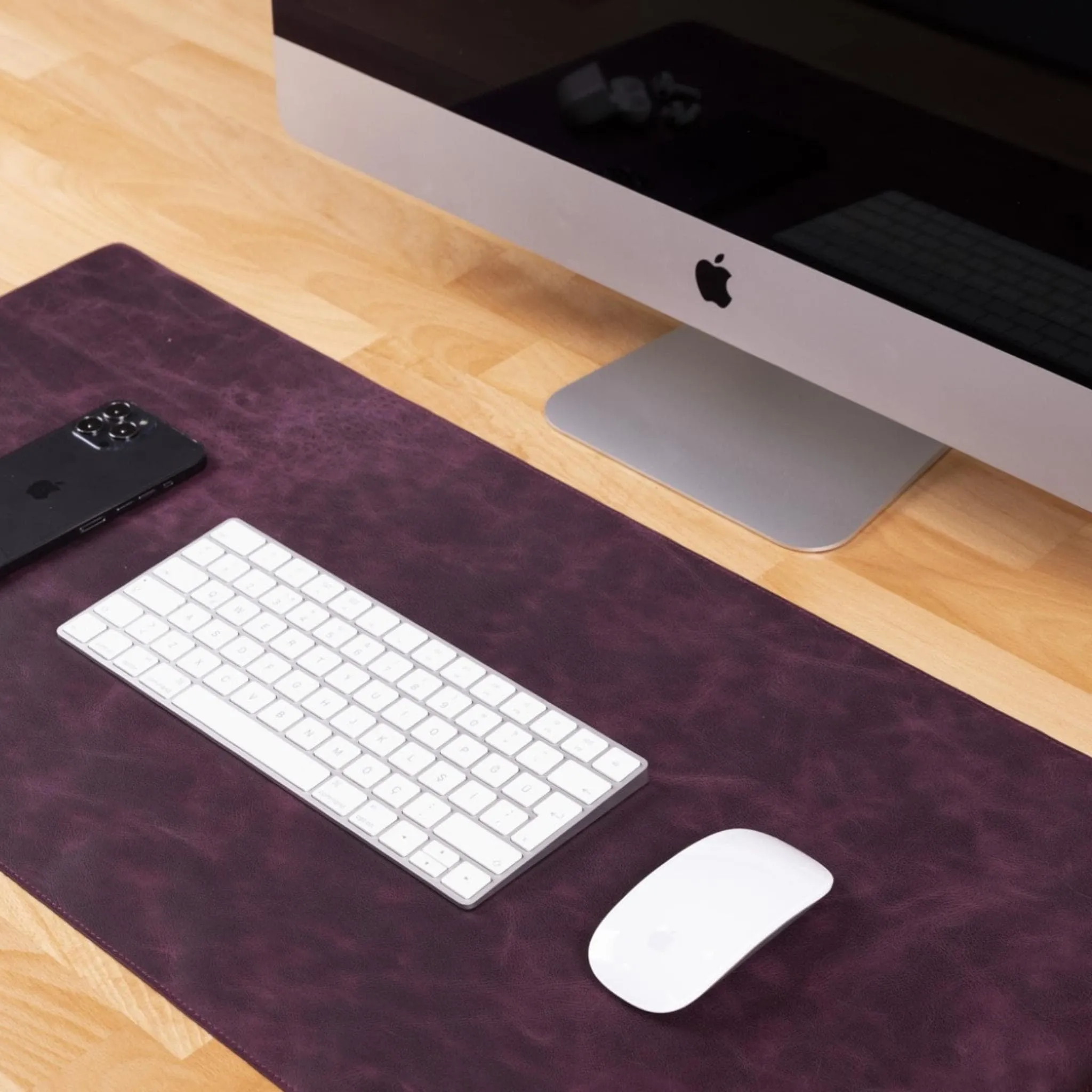 Customizable Full Grain Leather Desk Mat