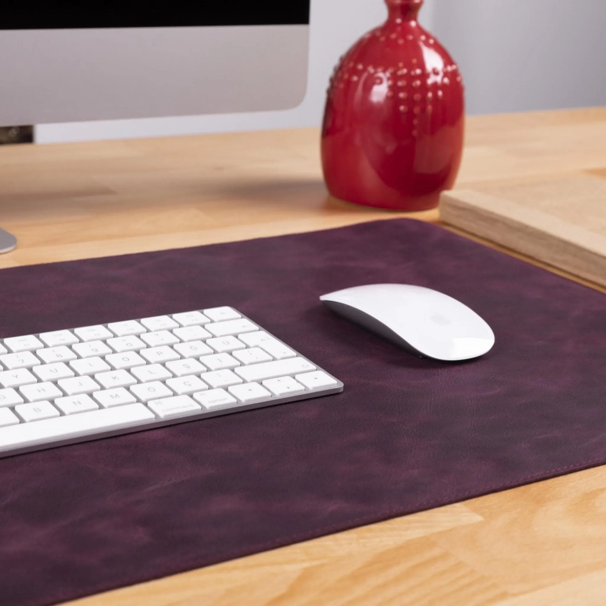 Customizable Full Grain Leather Desk Mat