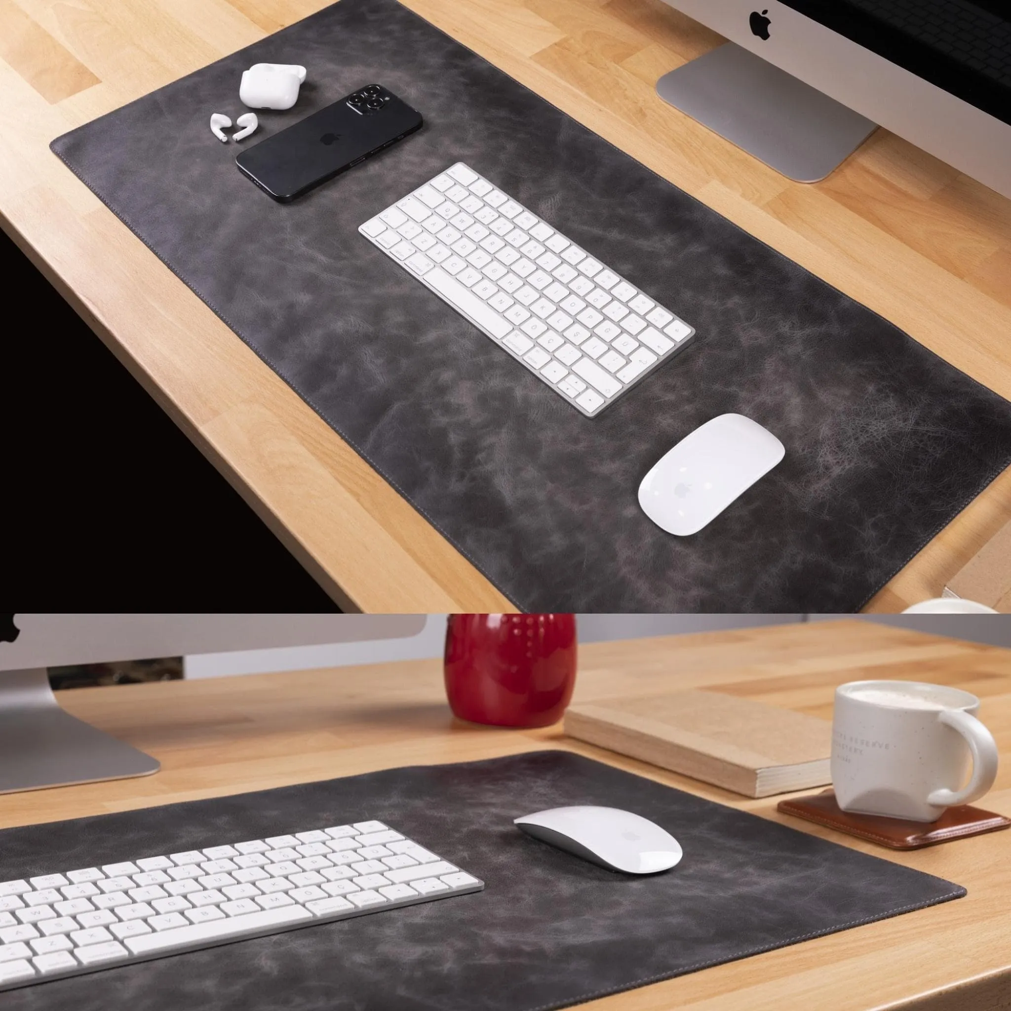 Customizable Full Grain Leather Desk Mat