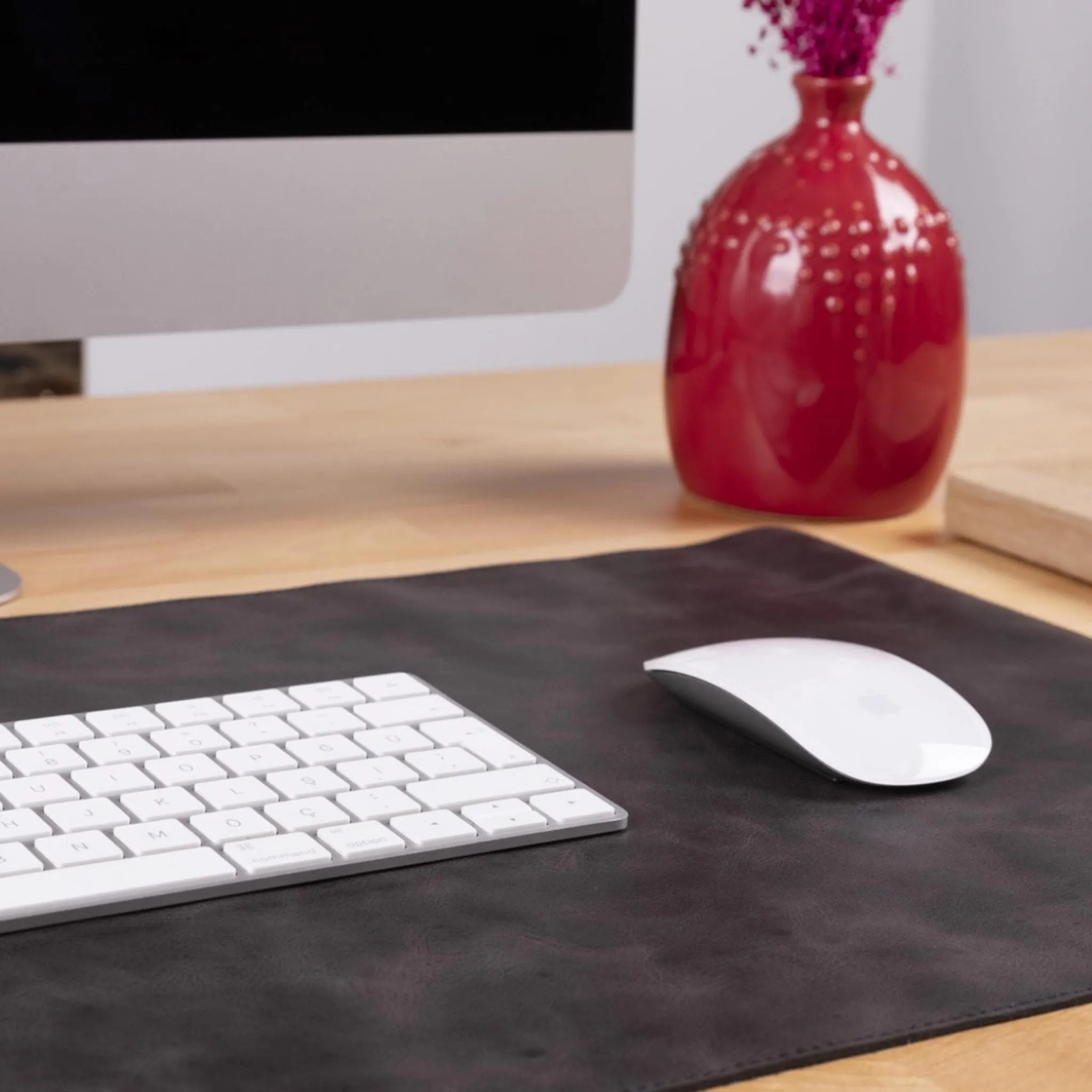 Customizable Full Grain Leather Desk Mat