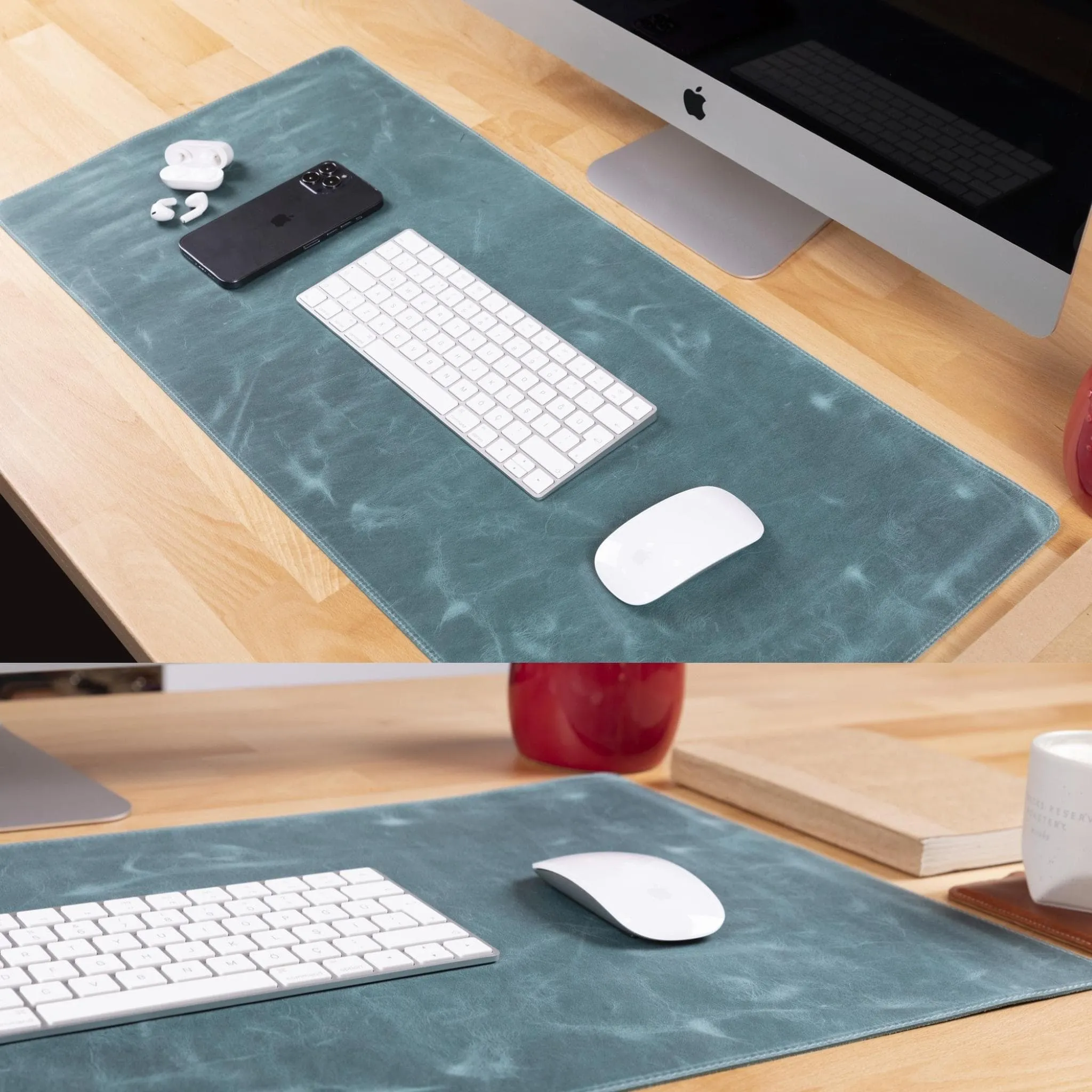 Customizable Full Grain Leather Desk Mat
