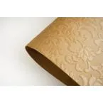 Dainty Home Susan Faux Leather Look Textured Damask Embossed Designed 12" x 18" Rectangle Placemats