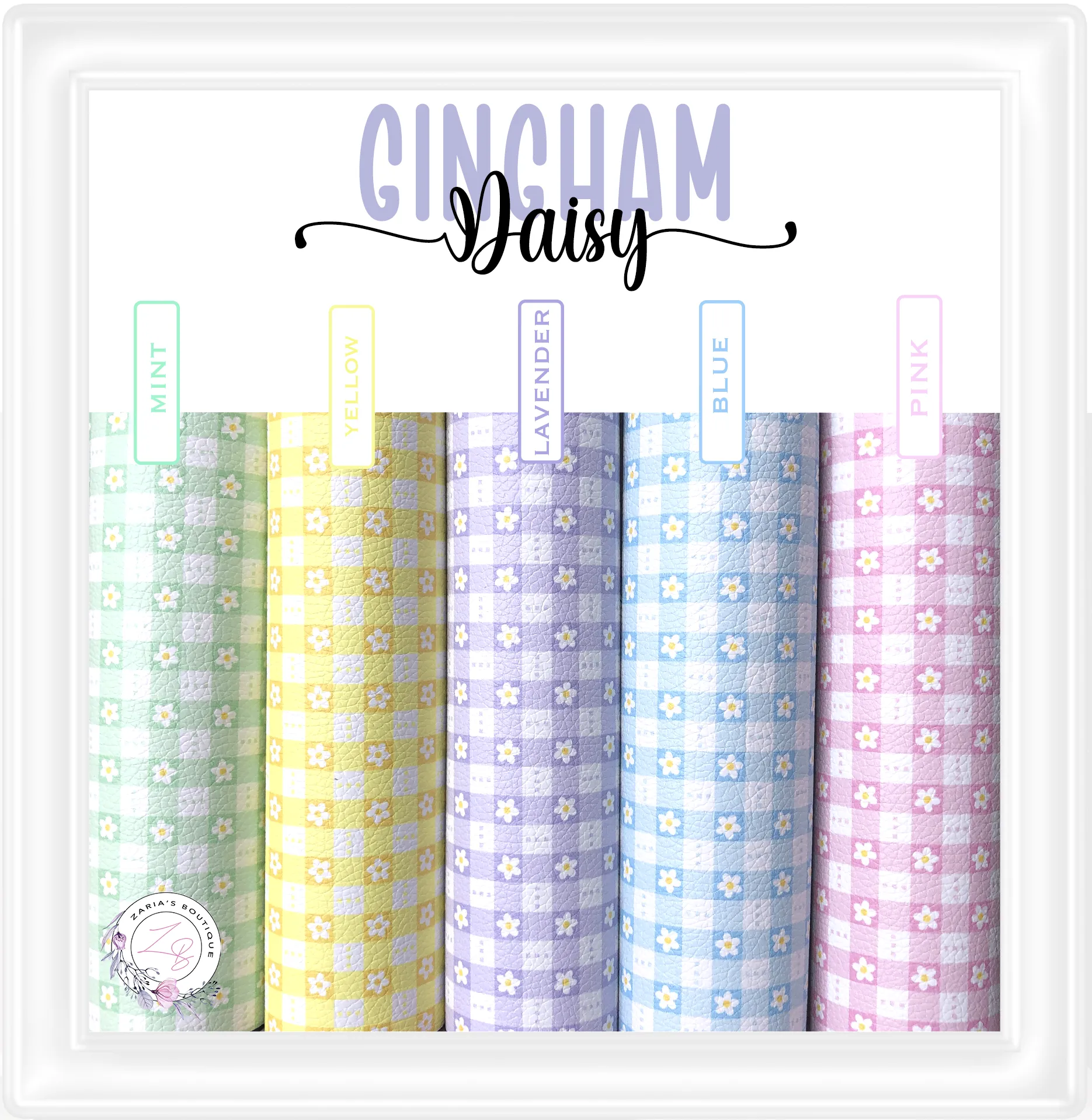 ⋅ Daisy Gingham Bundle ⋅ SINGLE SHEETS OR BUNDLES