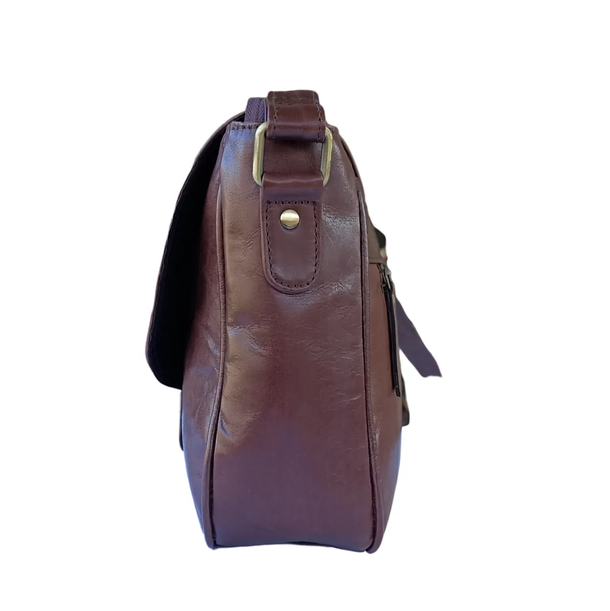 Dark Brown Leather Ladies Sling Bag