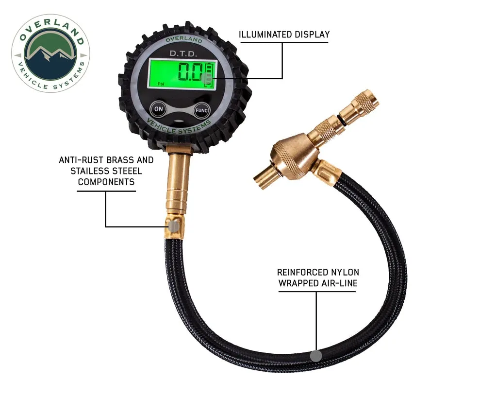Digital Tire Tire Deflator with Valve Kit & Storage Bag Universal Overland Vehicle Systems