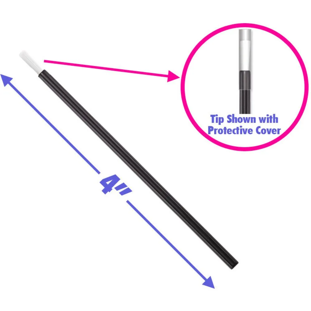 Disposable Lip Brush with Protective Cover - 4" Long / 100 Pieces Per Bag x 15 Bags = Case of 1,500 Lip Brushes