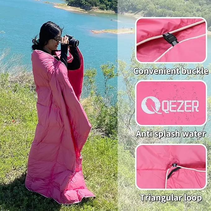 Down Camping Blanket,600 Fill Power，Foldable Into a Pillow,Light，It is The Best Choice for Outdoor Activities, Picnics, Beaches, and Travel.