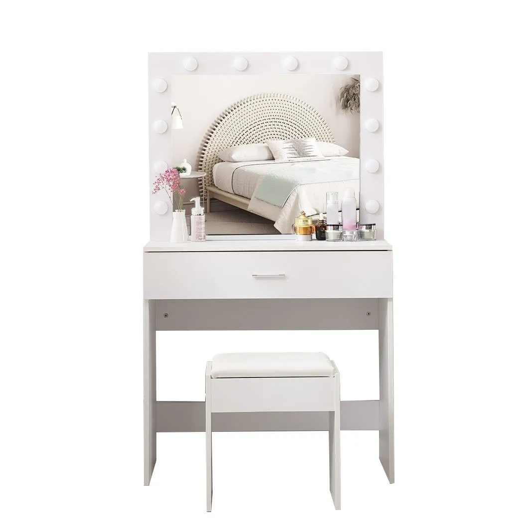 Dressing Table tool Set LED Makeup Mirror Jewellery organizer Cabinet With 12 Bulbs Type1