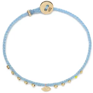 Easygoing Diamond Eye Charm Bracelet in Sky Blue