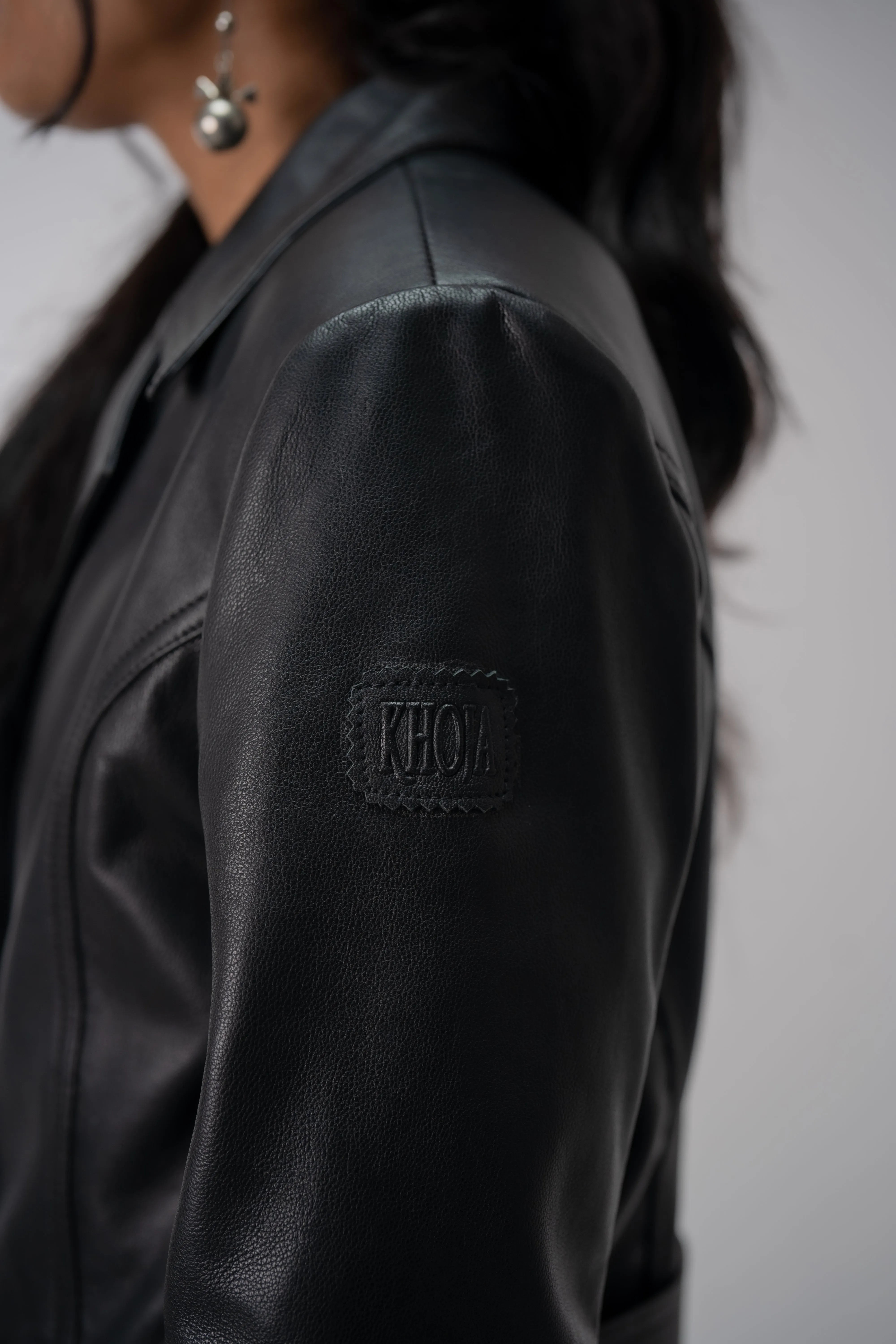 ECLIPSED LEATHER COAT