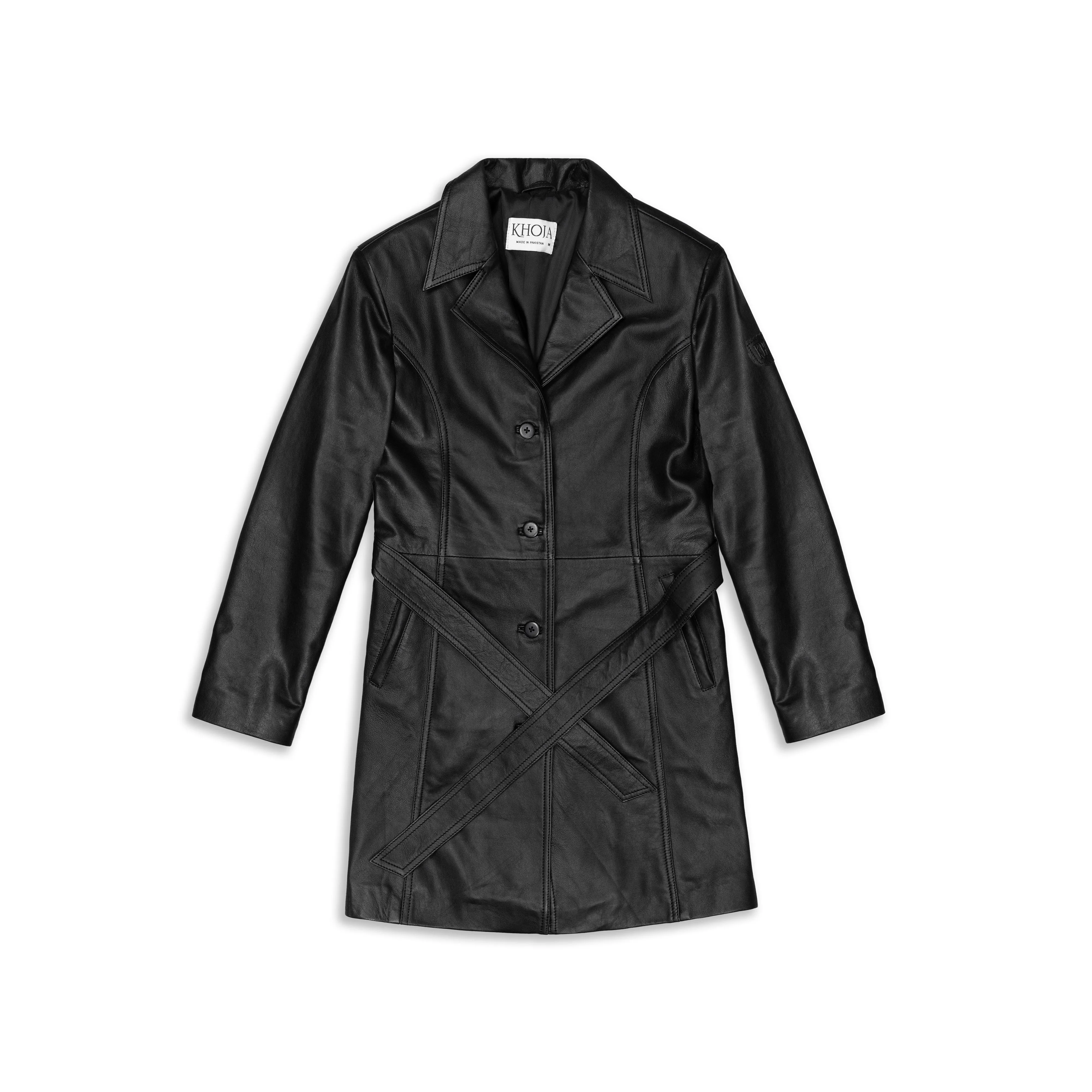 ECLIPSED LEATHER COAT