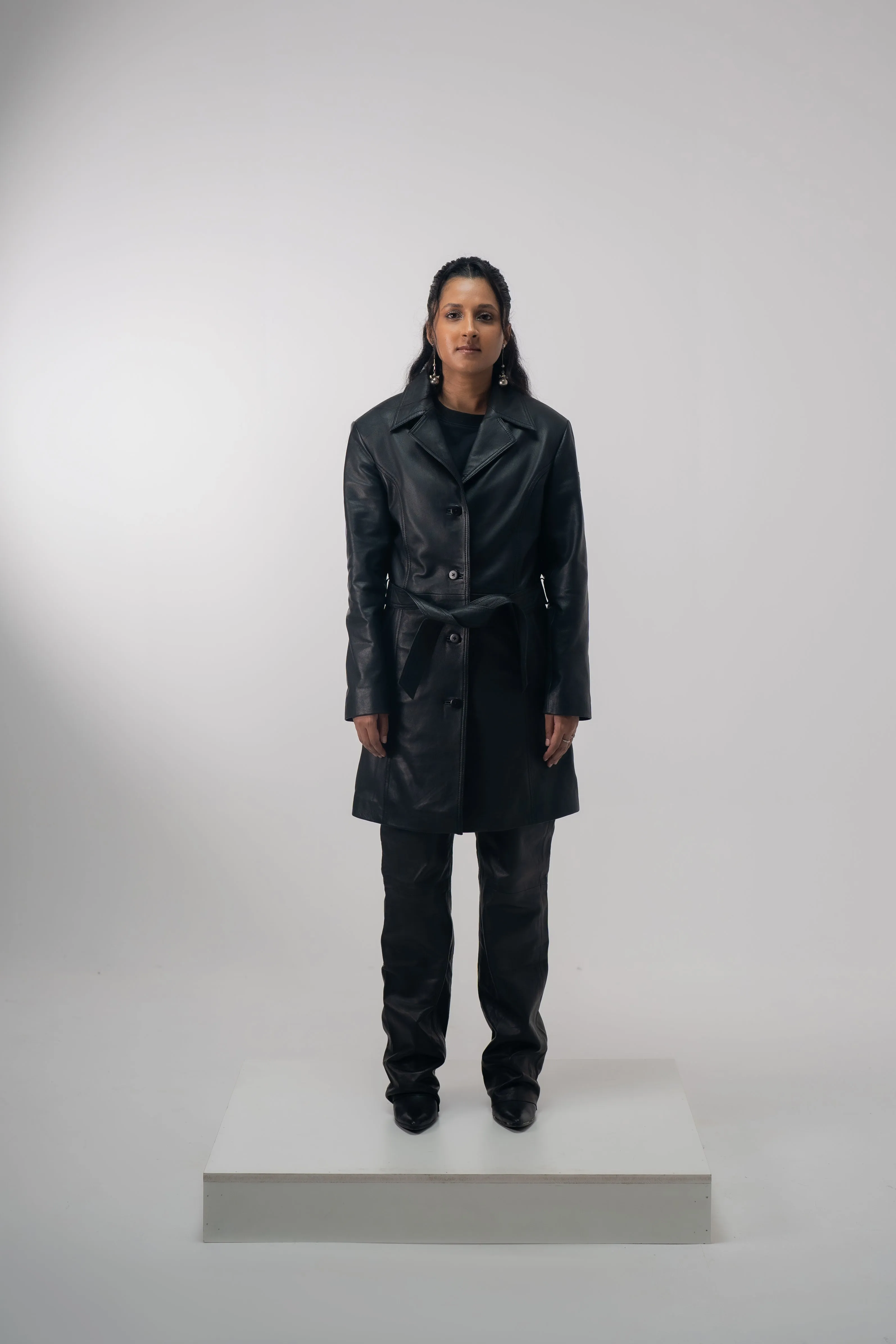 ECLIPSED LEATHER COAT