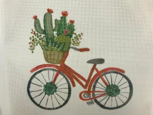 ECT829B Bicycle w/Basket of Cactus